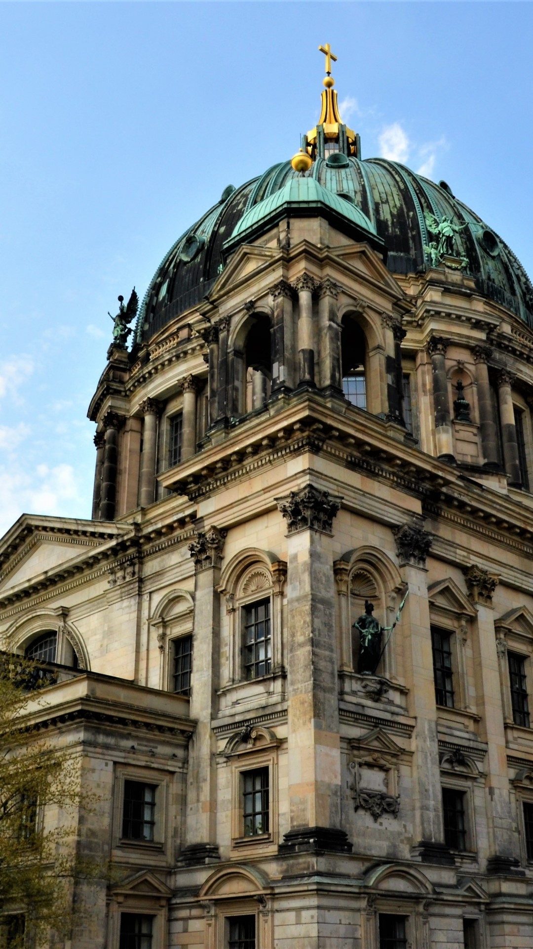 Berlin Cathedral, Old architecture, Statue art, Historical charm, 1080x1920 Full HD Phone