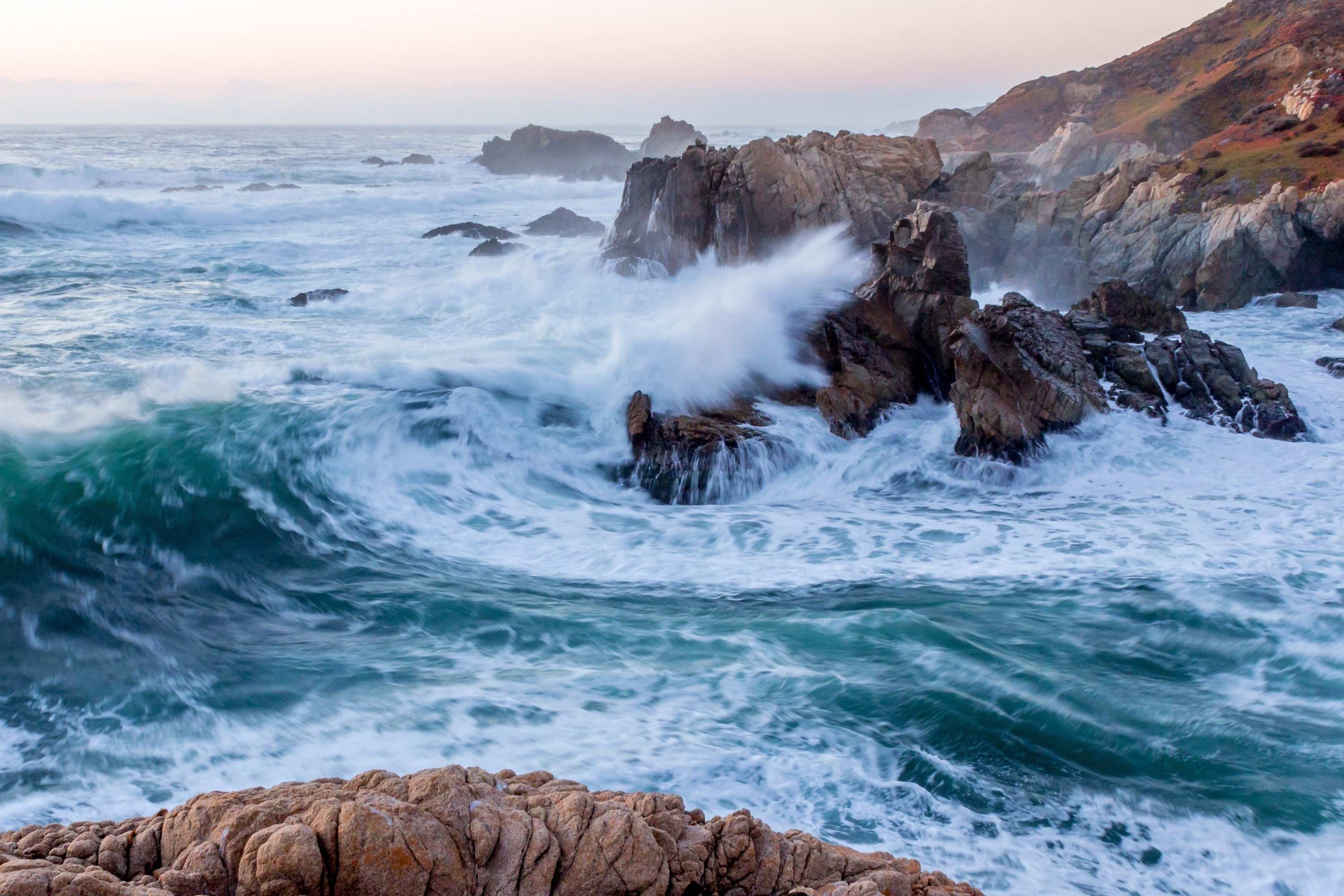 Garrapata State Park, Big Sur's Pacific Ocean waves, Sea wallpaper, Coastal serenity, 3000x2000 HD Desktop