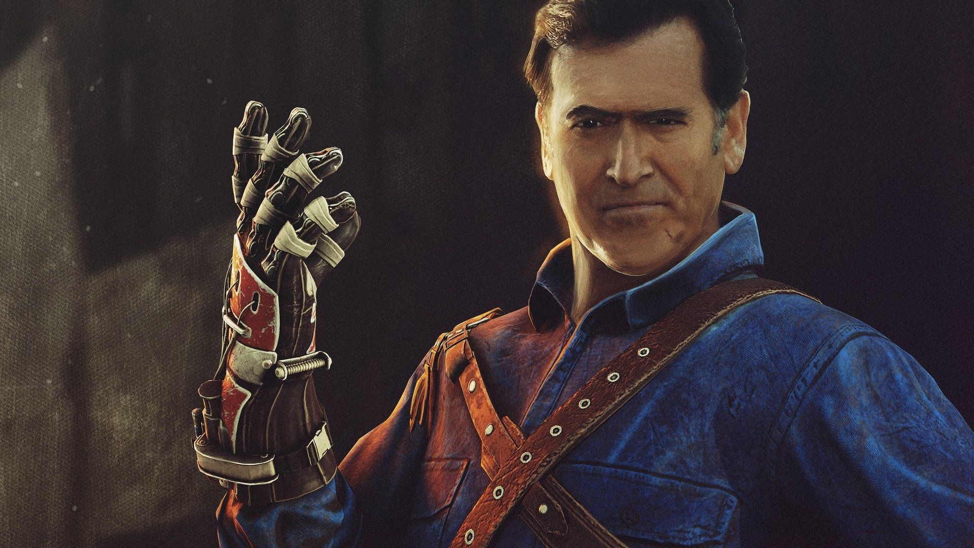 Bruce Campbell: Ash Williams armed with Pablo's customized Power Glove, Evil Dead. 1920x1080 Full HD Wallpaper.