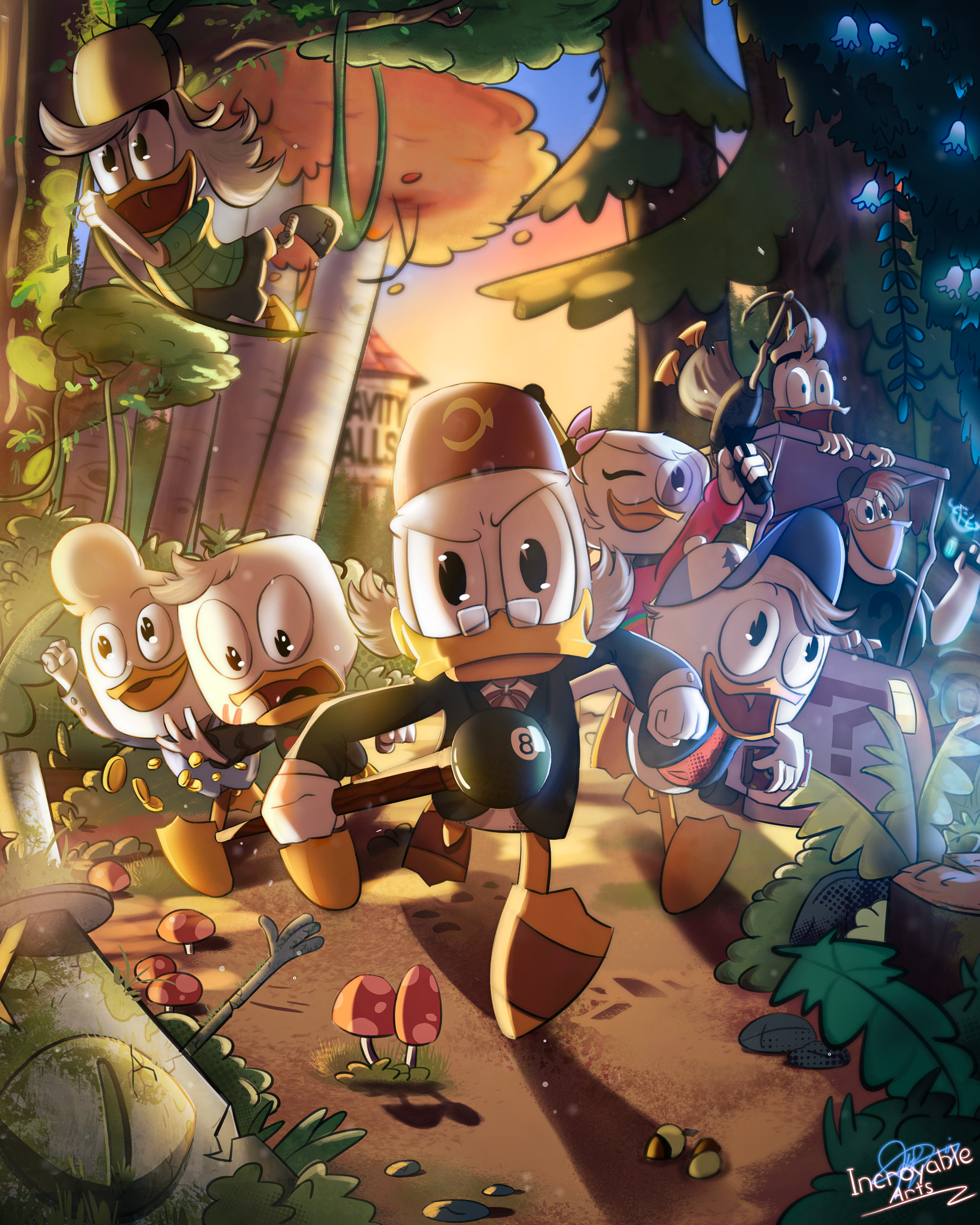 DuckTales Animation, Ducktales x Gravity Falls, Crossover, Animation, 2160x2700 HD Phone