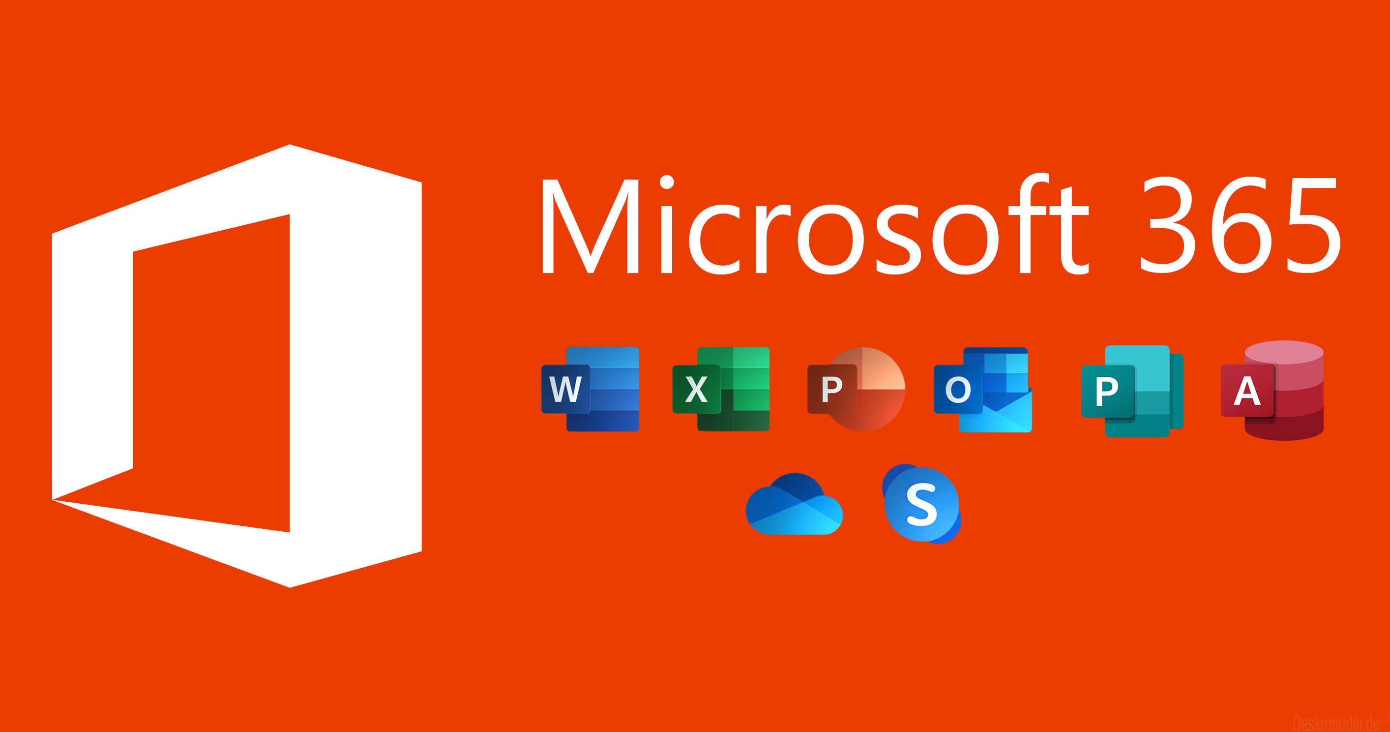 Microsoft: MS 365, Word, Excel, PowerPoint, Skype, Outlook, Publisher, Access, OneDrive. 2830x1490 HD Wallpaper.