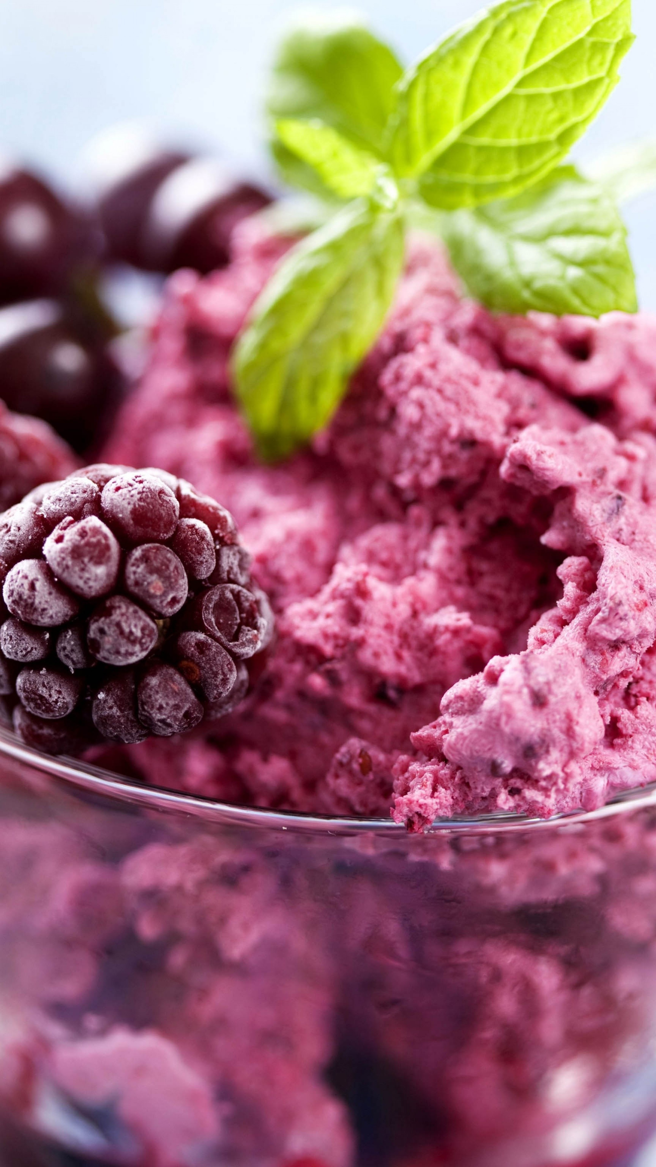 Blueberries mint food, Delectable 4K wallpaper, Refreshing treat, Burst of flavors, 2160x3840 4K Phone