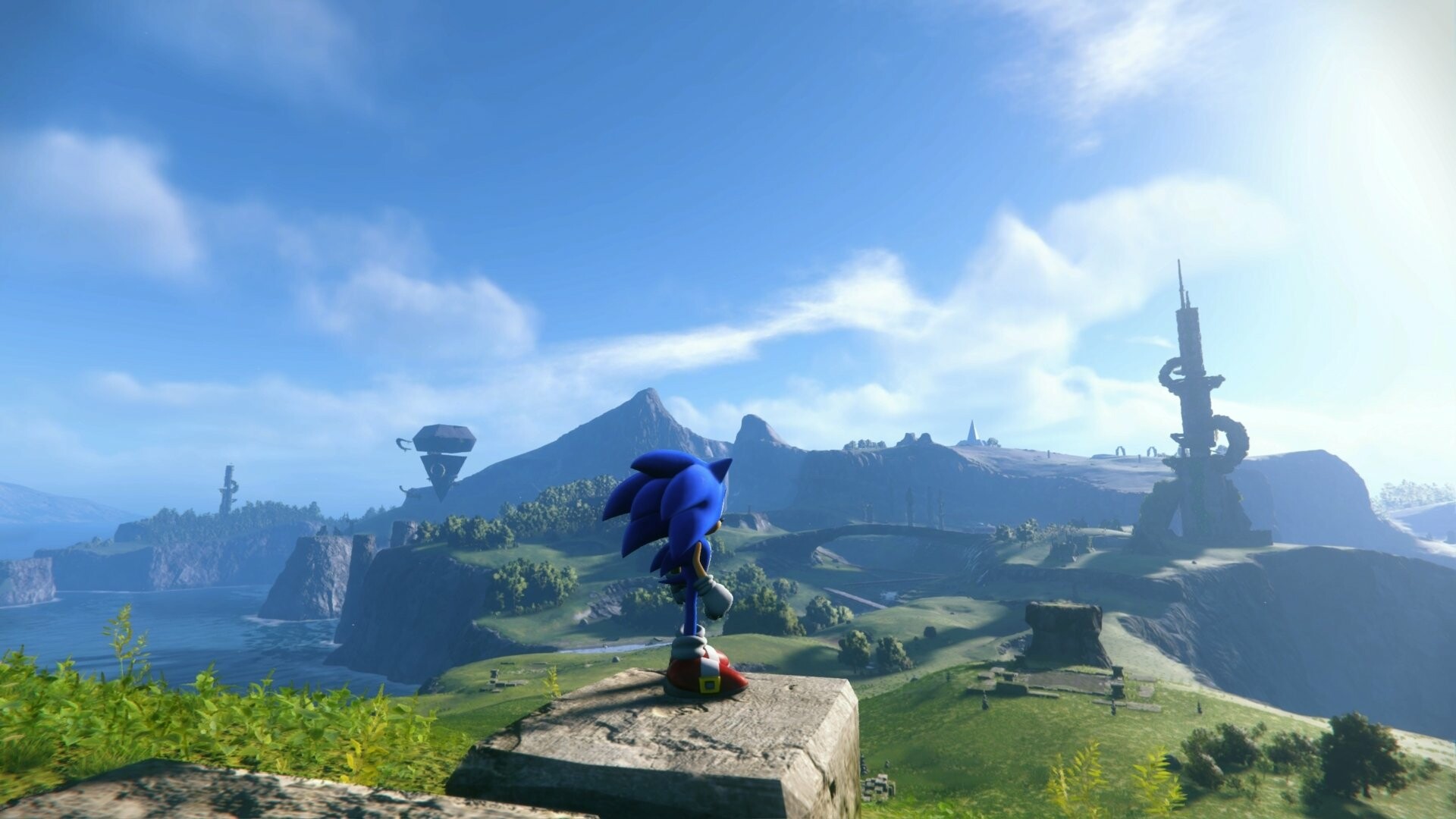 Sonic Frontiers: The Hedgehog's newest high-speed adventure, Morio Kishimoto. 1920x1080 Full HD Background.
