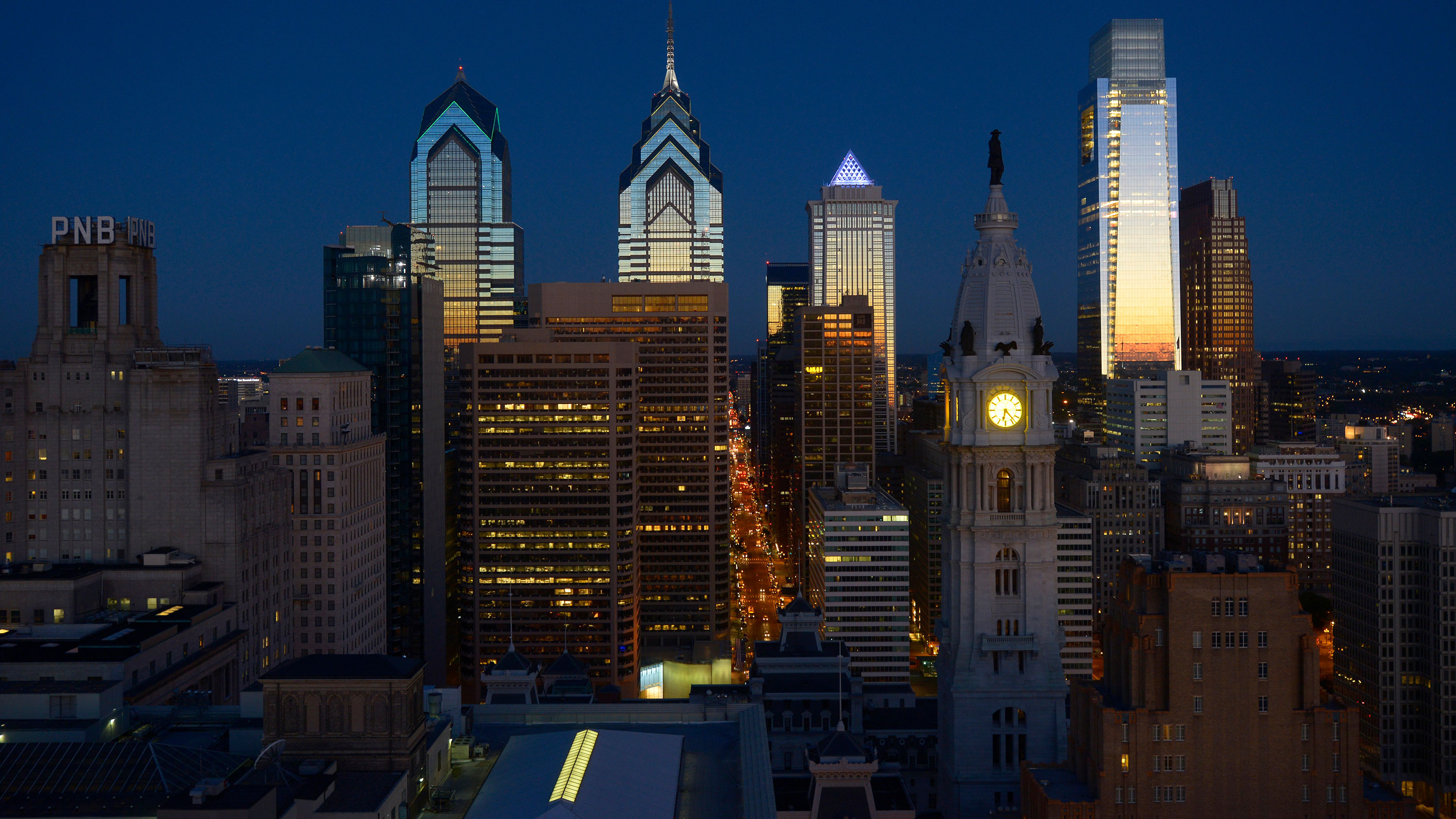 Philadelphia Skyline, Travels, Nickname change, Honorary, 3000x1690 HD Desktop