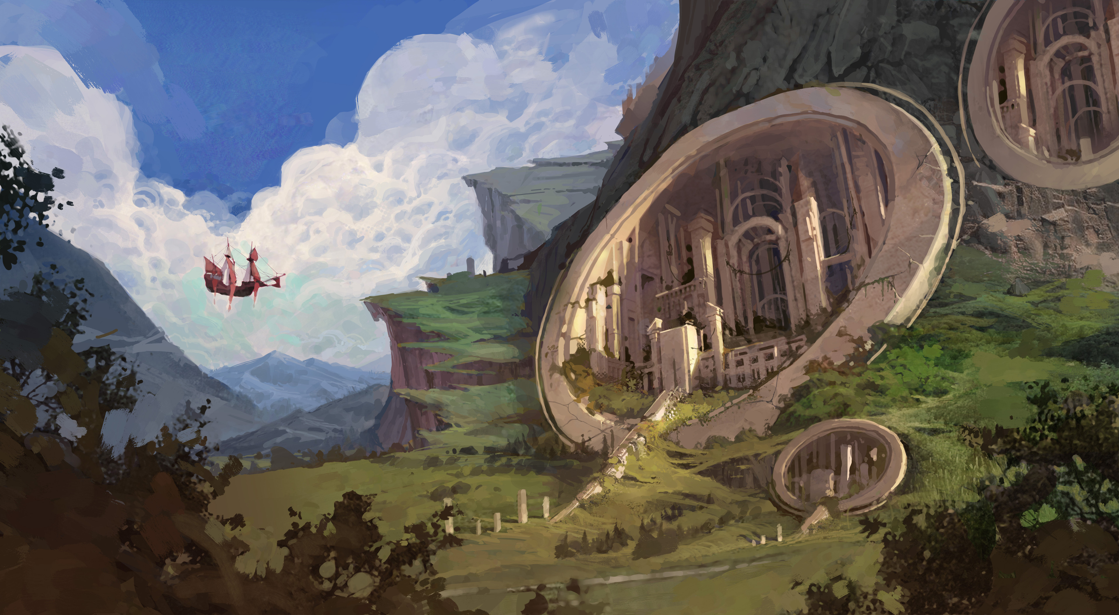 Treasure Planet Animation, Artistic reimagining, Cosmic adventure, Stellar artwork, 3840x2110 HD Desktop
