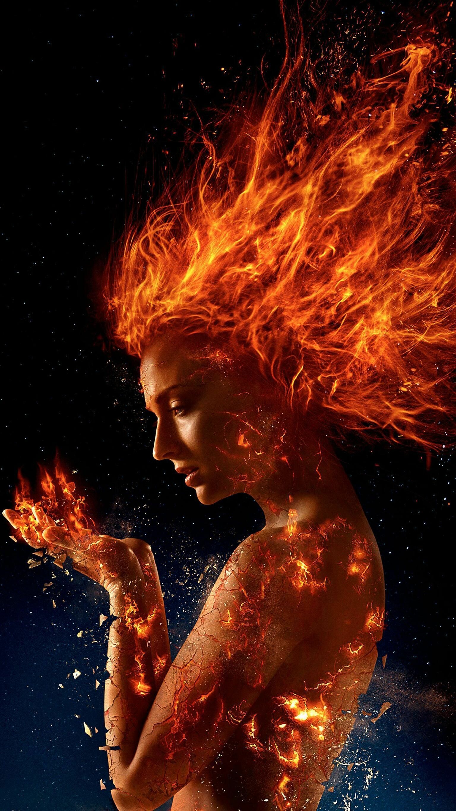 Phoenix (Marvel): Jean Grey, a fictional character featured in seven films in the X-Men film series. 1540x2740 HD Wallpaper.