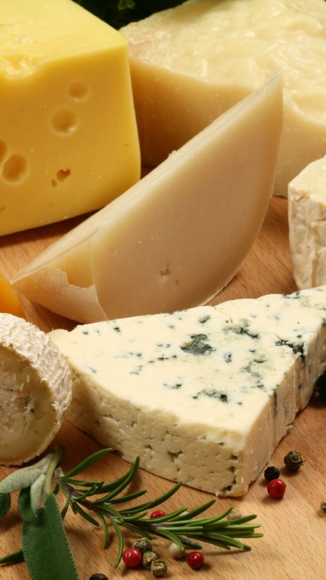 Cheese: Made from non-dairy alternatives such as soy, almonds, or cashews. 1080x1920 Full HD Background.