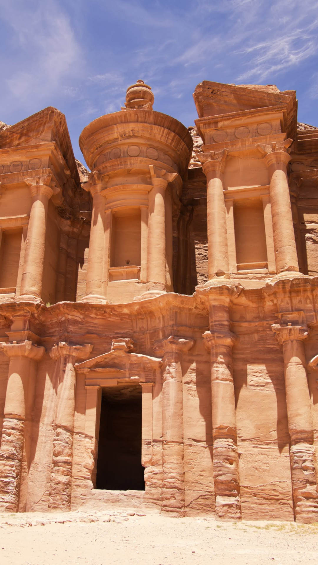 Petra, HD desktop wallpaper, Jordan travel, Historical wonders, 1080x1920 Full HD Phone