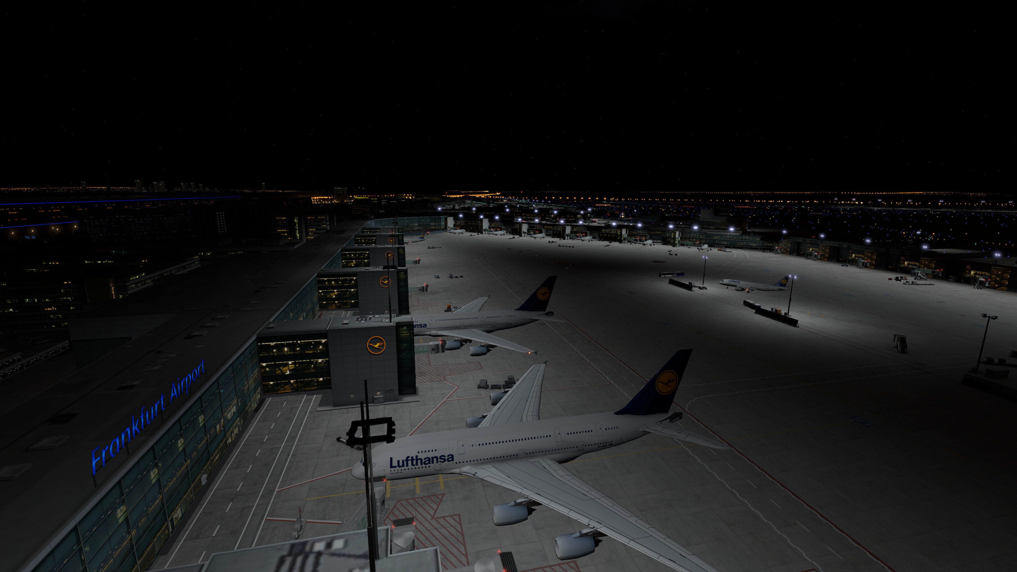 Frankfurt Airport, EDDF, X-Plane 11, ORBX, 3840x2160 4K Desktop
