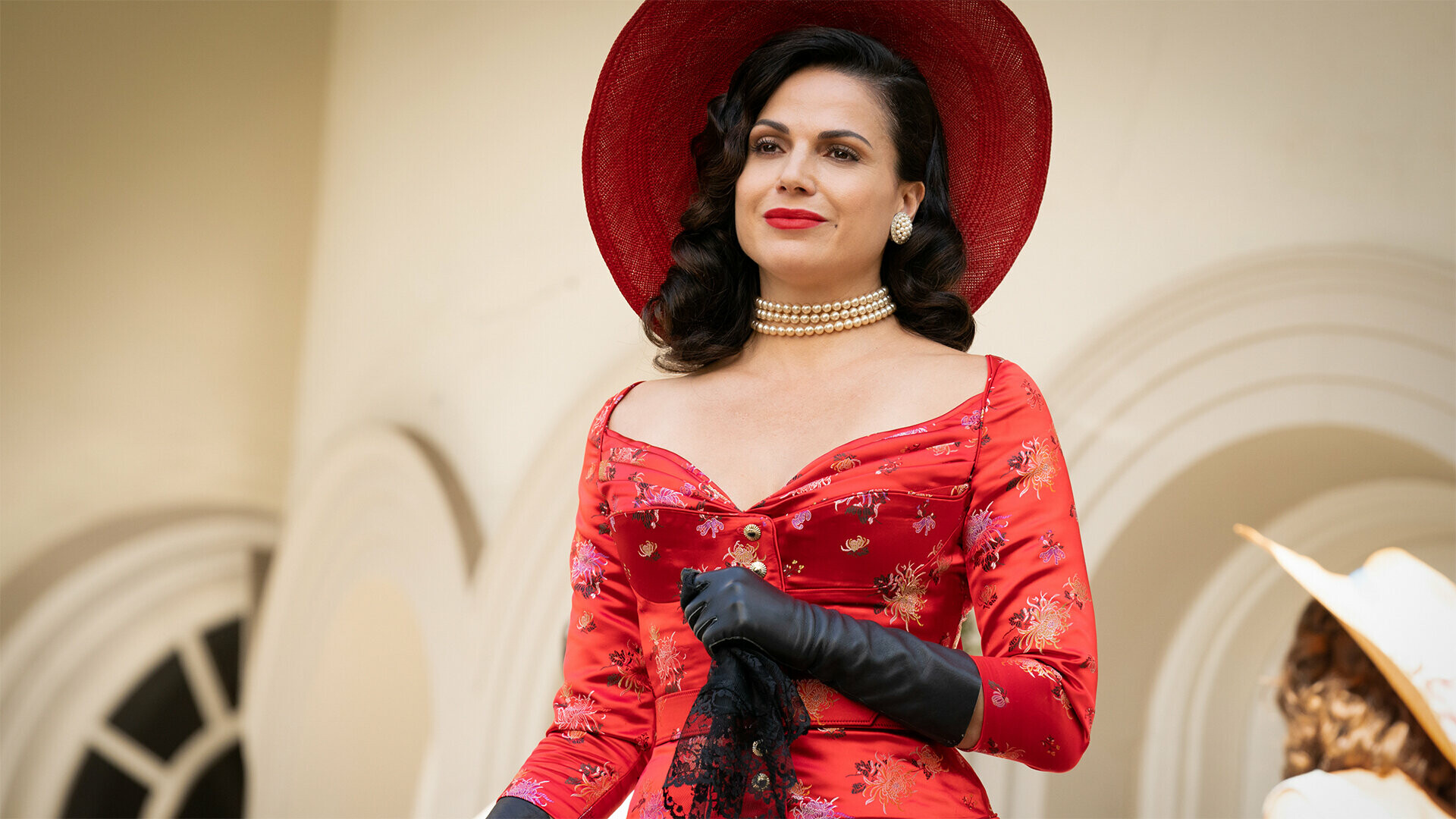Why Women Kill: Lana Parrilla as Rita Castillo, The president of the local garden club and the gold-digging wife of Carlo. 1920x1080 Full HD Background.