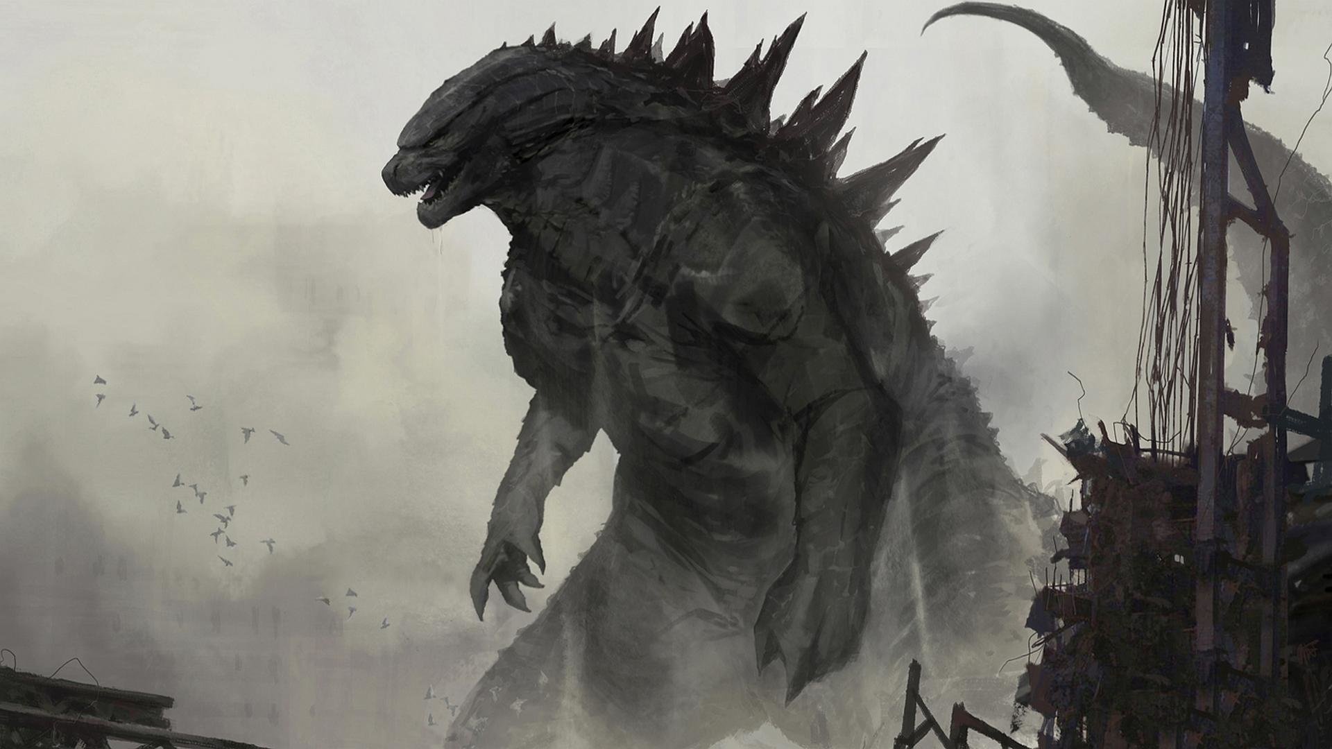 Godzilla: The character was created by Tomoyuki Tanaka and designed by Akira Ifukube. 1920x1080 Full HD Wallpaper.