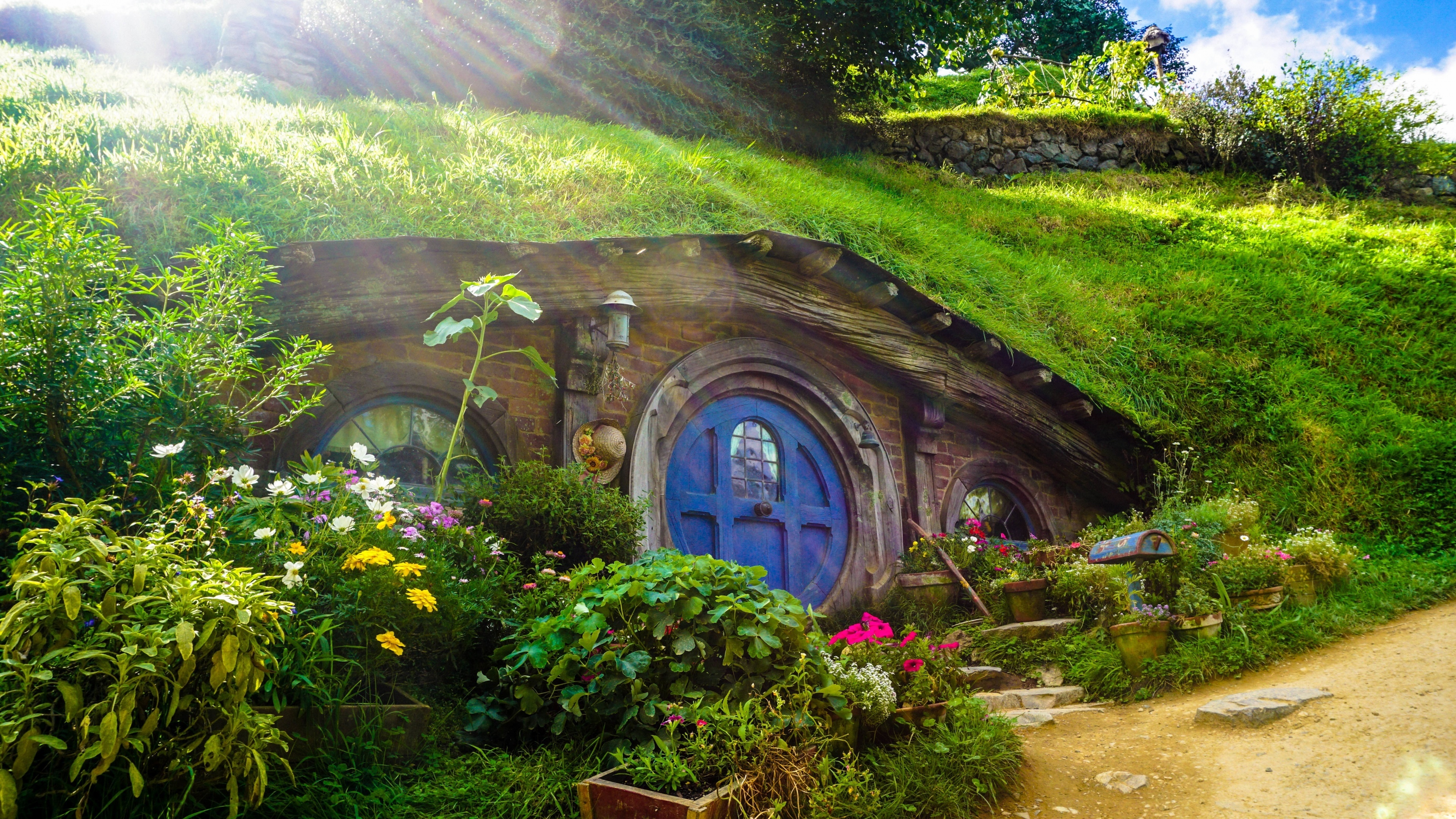 Hobbiton movie set, New Zealand beauty, 4K wallpaper, Lord of the Rings, 3840x2160 4K Desktop
