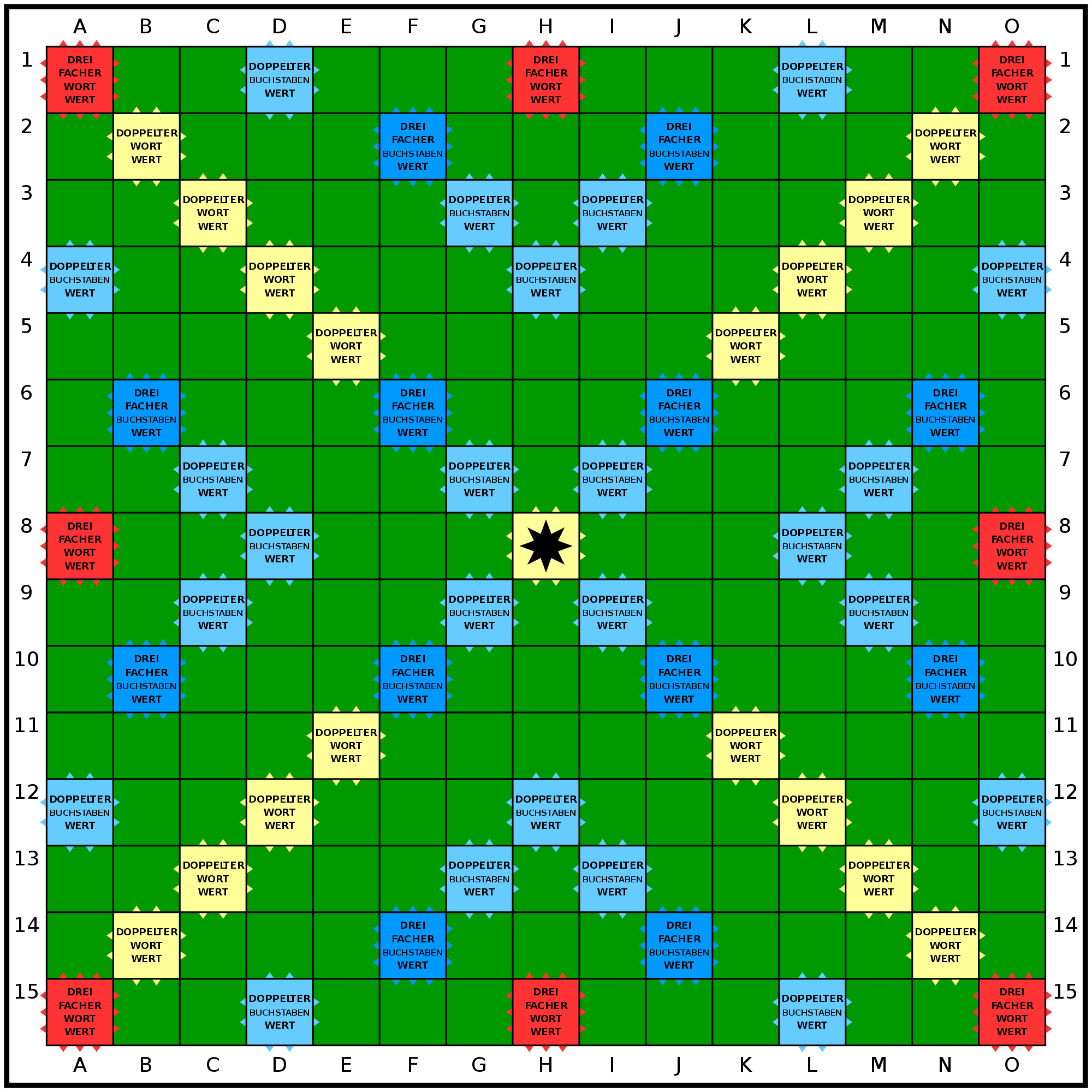 Scrabble: A standard design of a game board with several premium color squares, Hook letter. 2000x2000 HD Wallpaper.