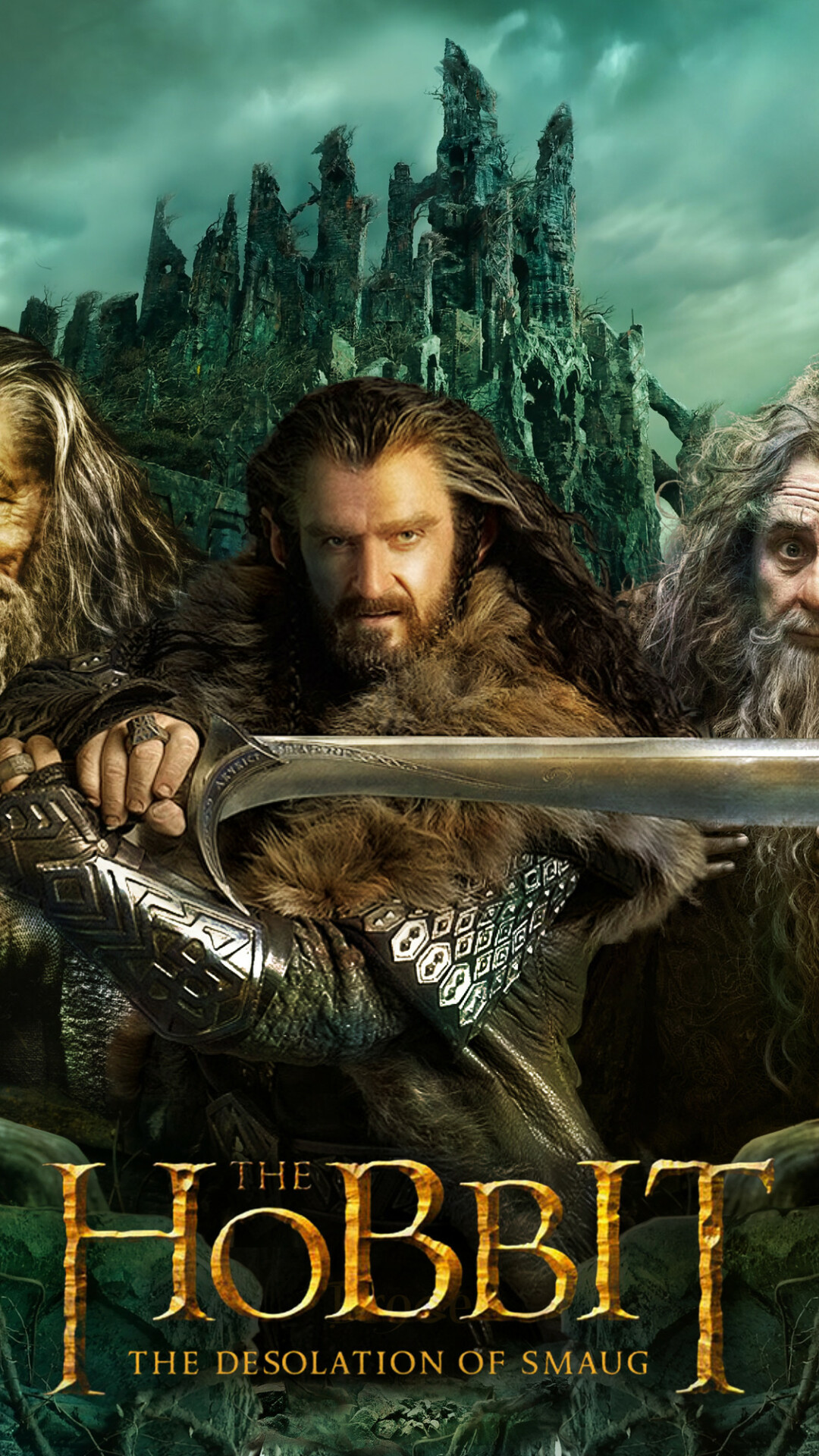 The Hobbit: The Desolation of Smaug, A 2013 epic high fantasy adventure film. 1080x1920 Full HD Wallpaper.