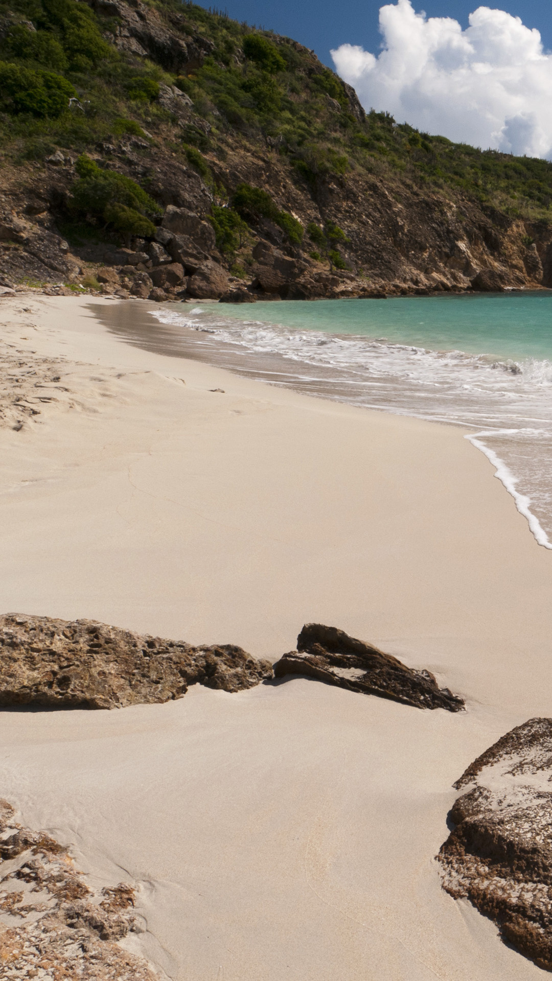 Grande Saline beach, Caribbean beauty, Saint Barthlemy, Windows 10 spotlight, 1080x1920 Full HD Phone