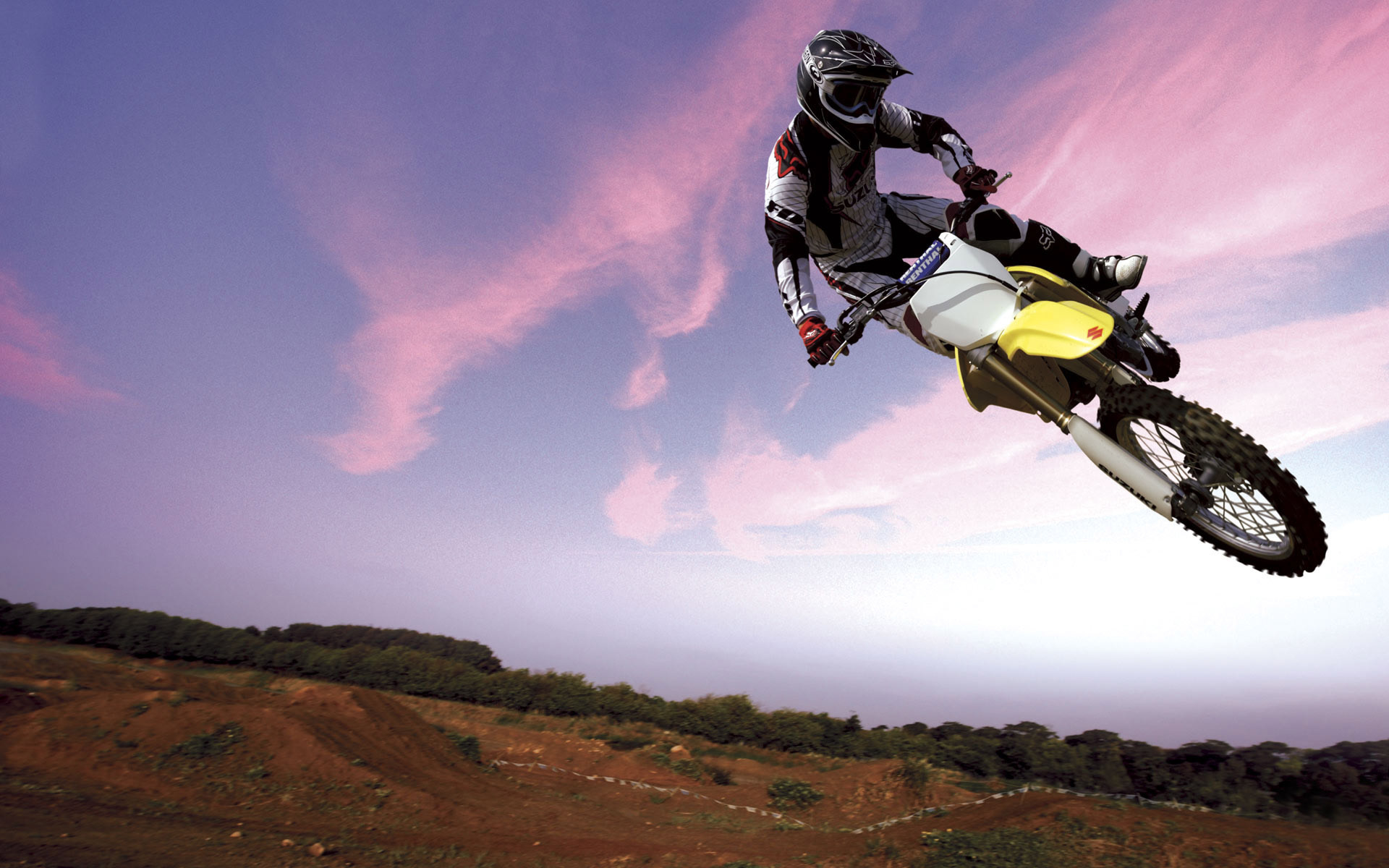 Jumping: Dirt Bike, Motocross, A closed-course motorcycle race, Extreme sports, Bike jumping. 1920x1200 HD Background.