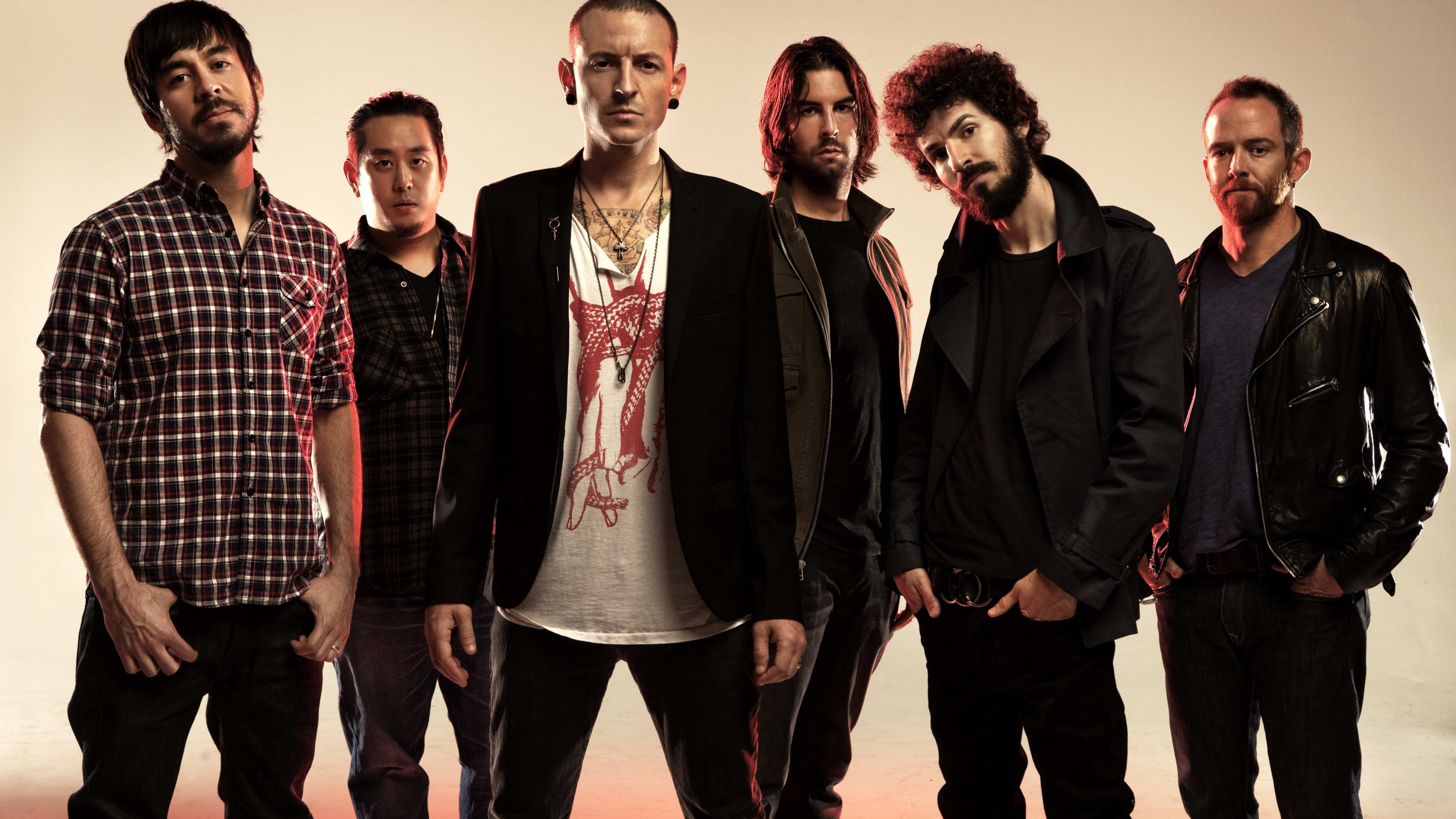 Brad Delson, Linkin Park band members, Chester Bennington, Mike Shinoda, 3840x2160 4K Desktop