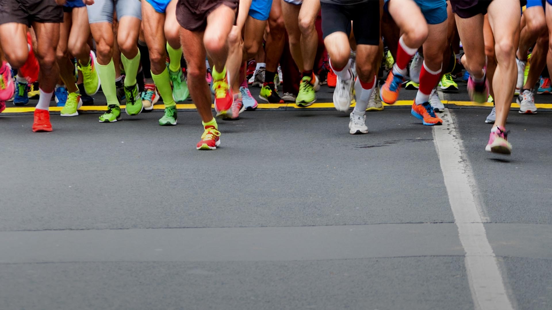 Marathon: Racetrack, The sport of running long-distance races, Long-distance runners. 1920x1080 Full HD Wallpaper.