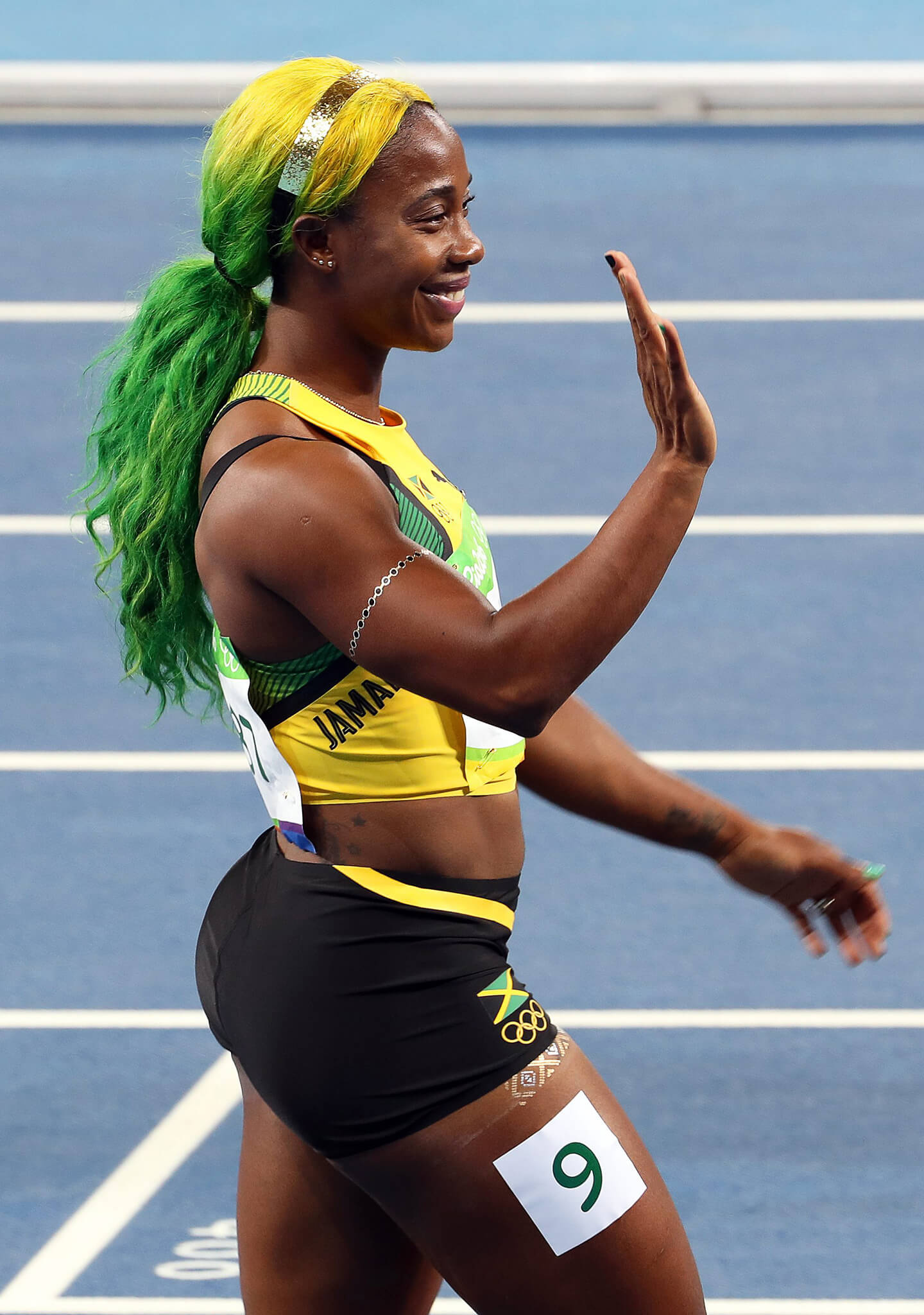 Shelly-Ann Fraser-Pryce, Unforgettable Rio hairstyle, Impossibilities made real, 1440x2050 HD Phone