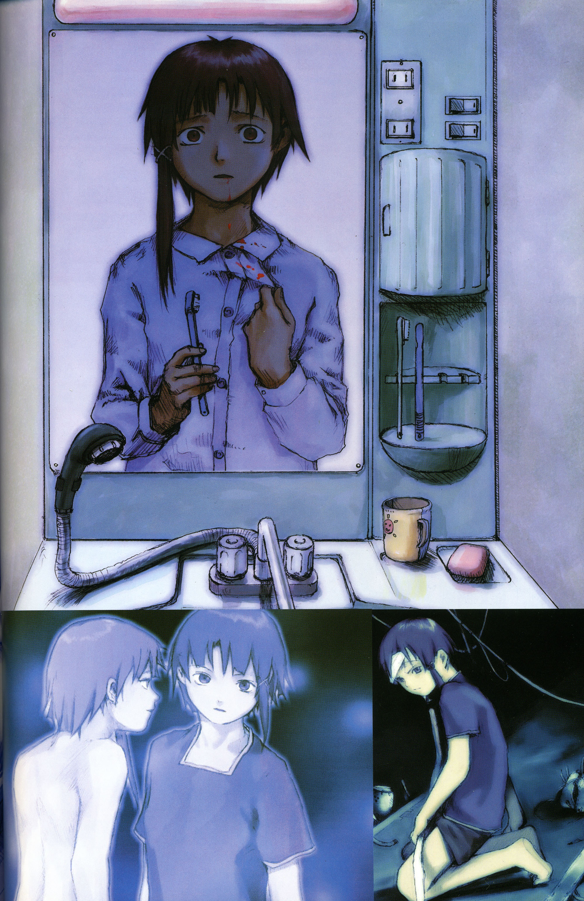 Serial Experiments Lain, I'll be your mirror, Minitokyo artwork, Intriguing concept, 2000x3090 HD Handy