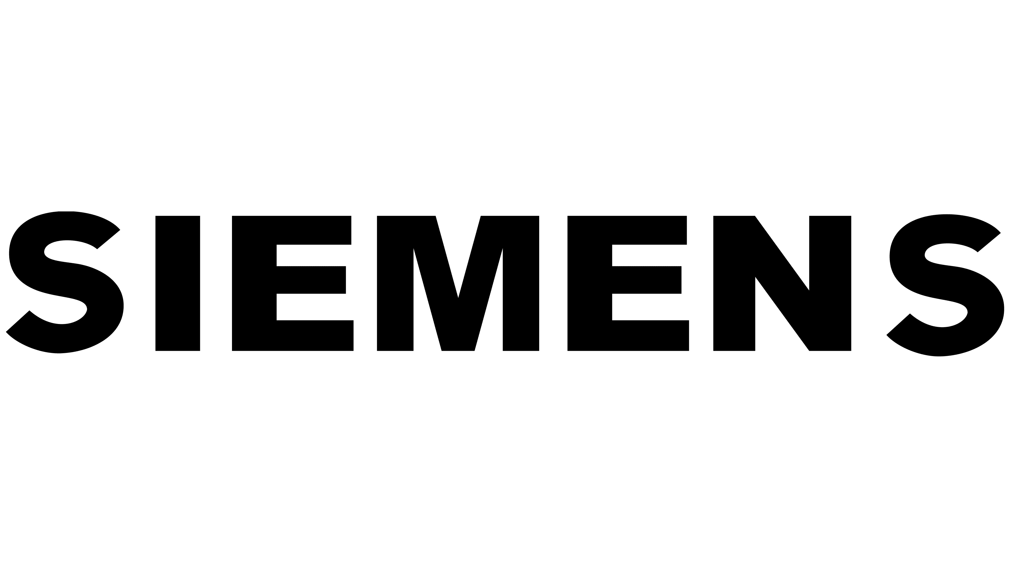 Siemens: The company's logo used in 1936-1991, A technology company, Automation and digitalization fields. 3840x2160 4K Background.