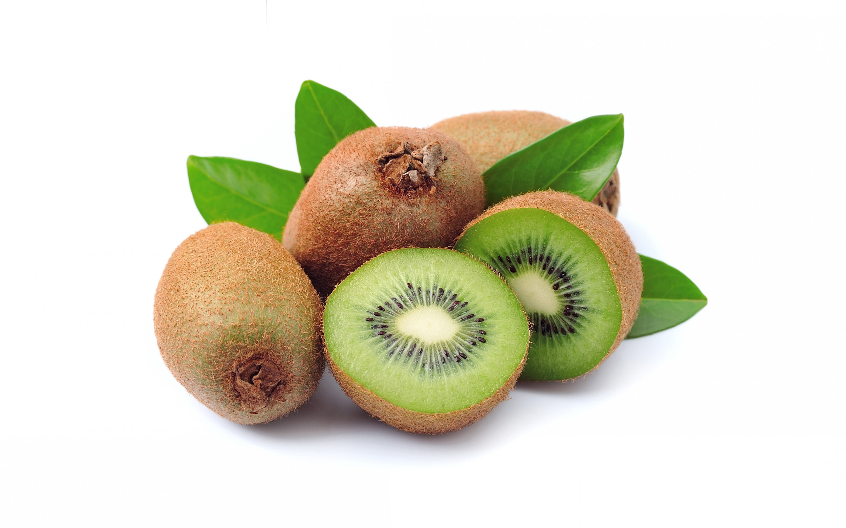 Wallpapers kiwi white background, Healthy food, Fresh and green, Appetizing image, 2880x1800 HD Desktop