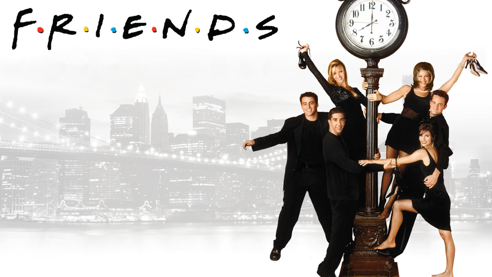 Friends (TV Series): The NBC mega-hit comedy, 1994, Warner Bros. Television. 1920x1080 Full HD Background.