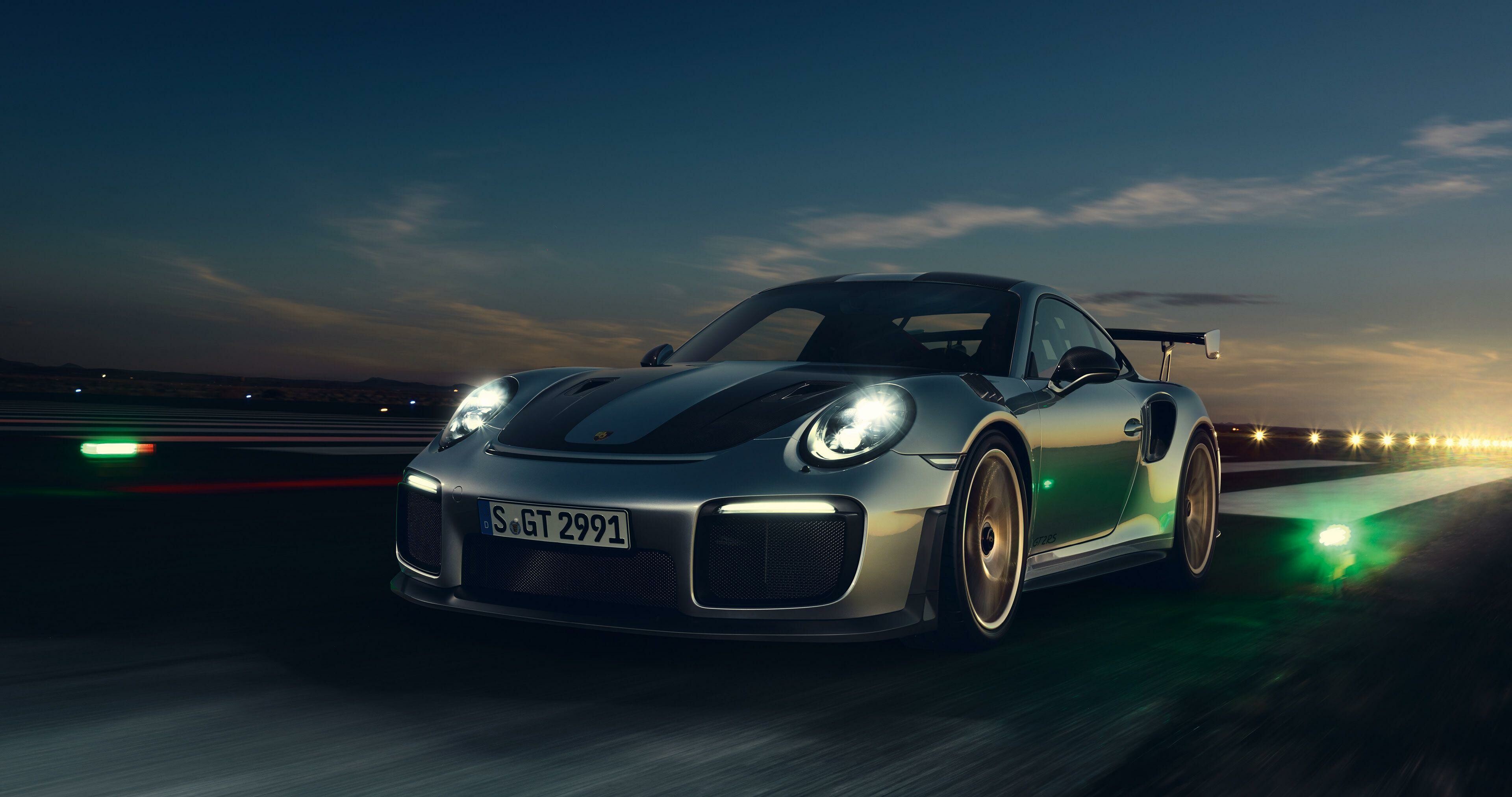 Porsche: 2018, GT2 RS, Super sports car. 3840x2030 HD Wallpaper.