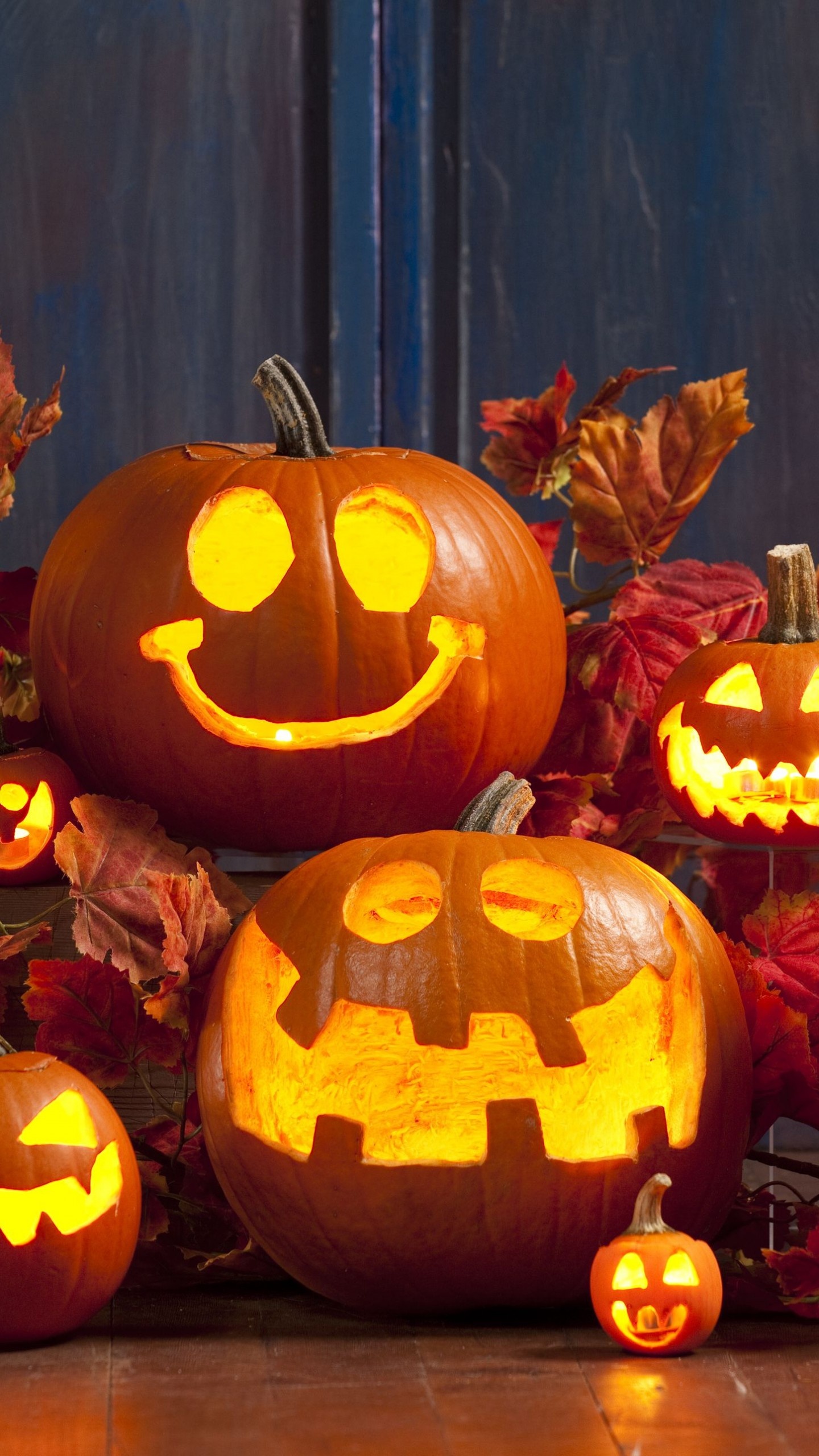 Halloween pumpkin wallpaper, Holiday celebrations, High-resolution art, Festive atmosphere, 1440x2560 HD Phone