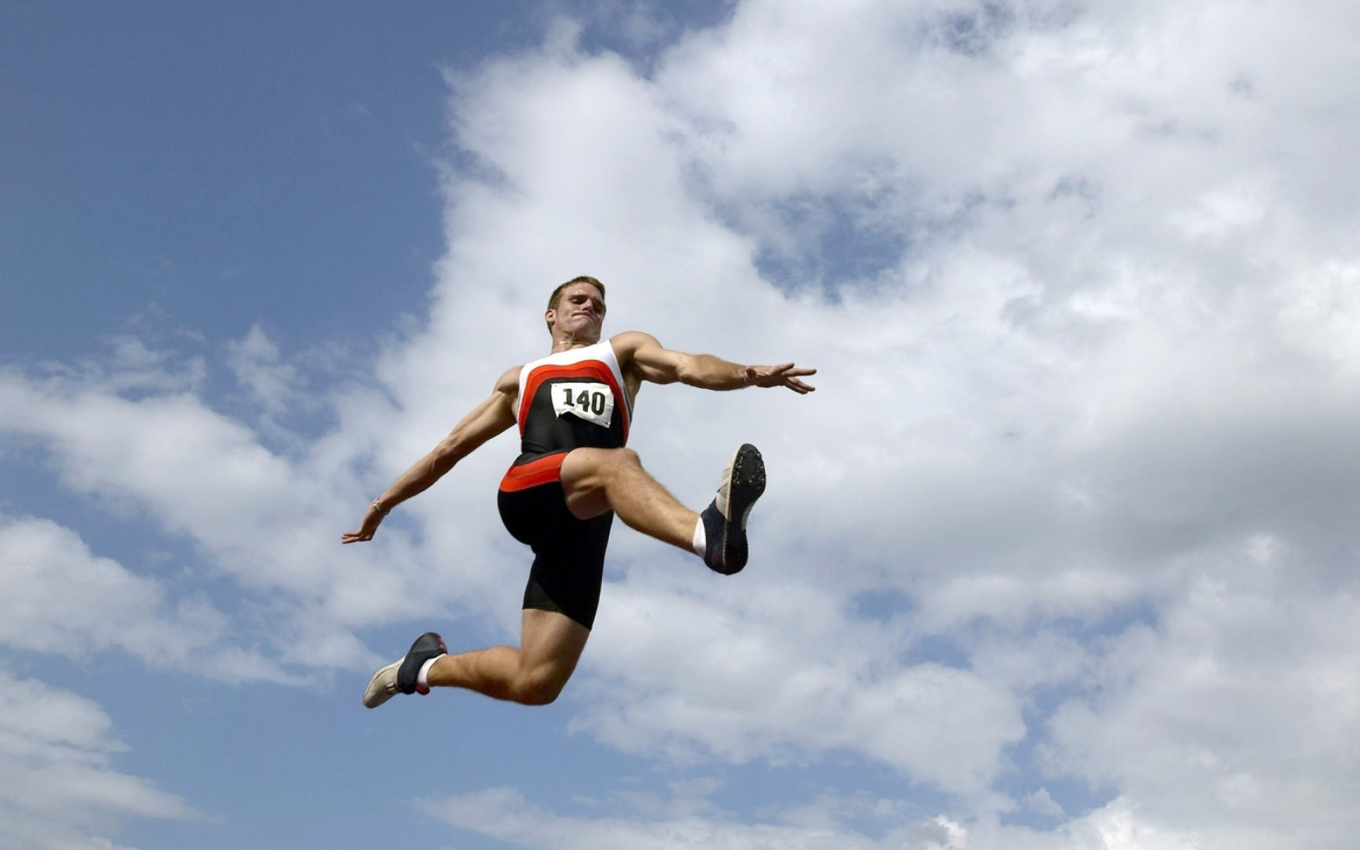 Jumping: Athlete, Long jump, Track and field, Springing into the air. 1920x1200 HD Wallpaper.