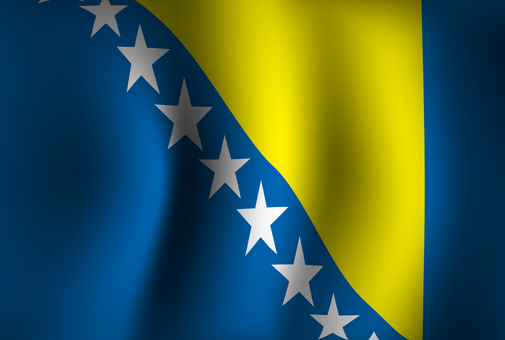 Bosnia and Herzegovina, Flag background, Waving 3D, National independence day, 1920x1300 HD Desktop