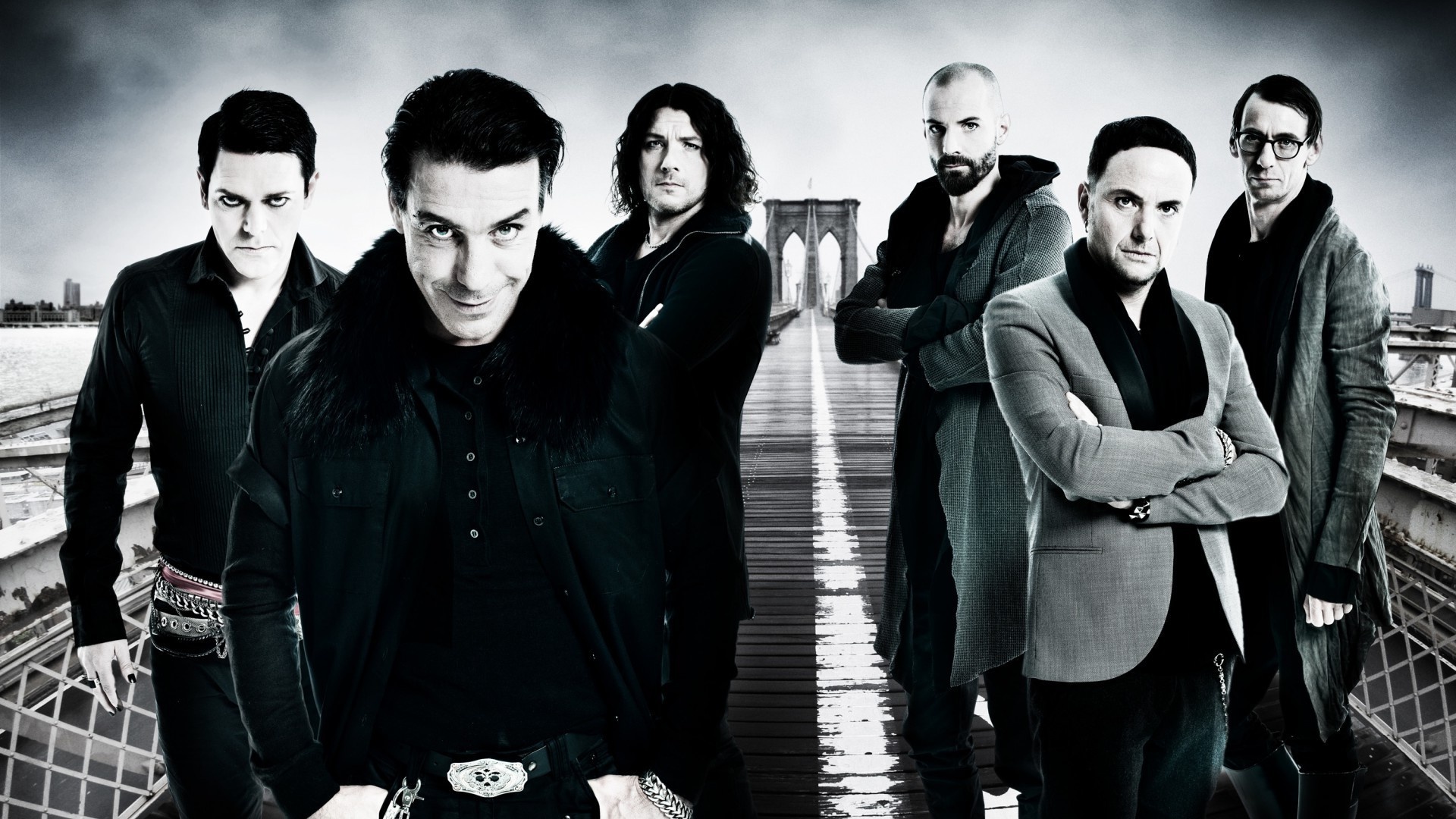 Rammstein: The band's brand of muscular metal hits, Mutter, Black and white. 1920x1080 Full HD Wallpaper.