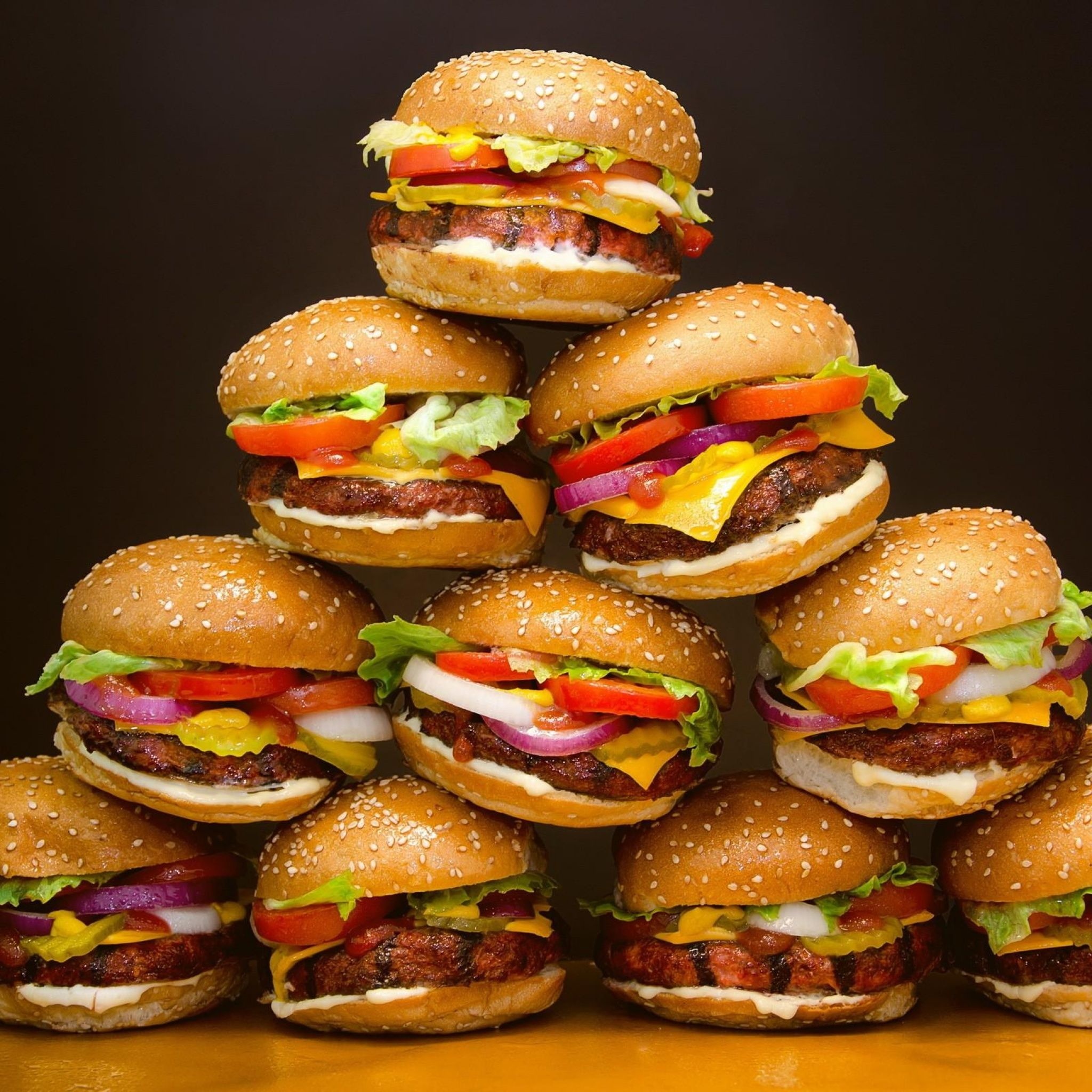 Hamburger: The Big Mac was introduced in 1968, Staple food. 2050x2050 HD Wallpaper.