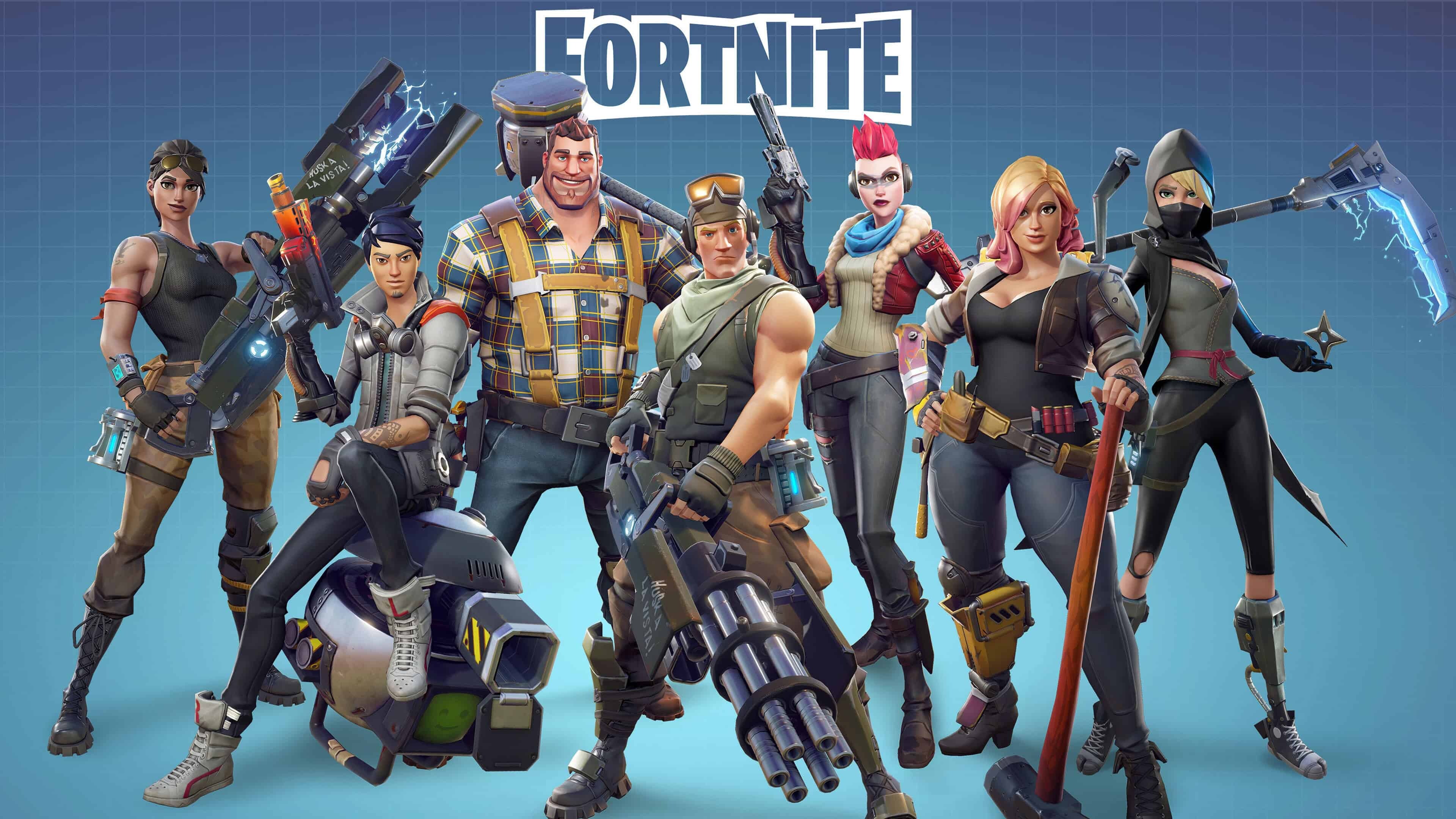 Fortnite: A massive 100-player face-off that combines looting, crafting, shootouts and chaos. 3840x2160 4K Wallpaper.