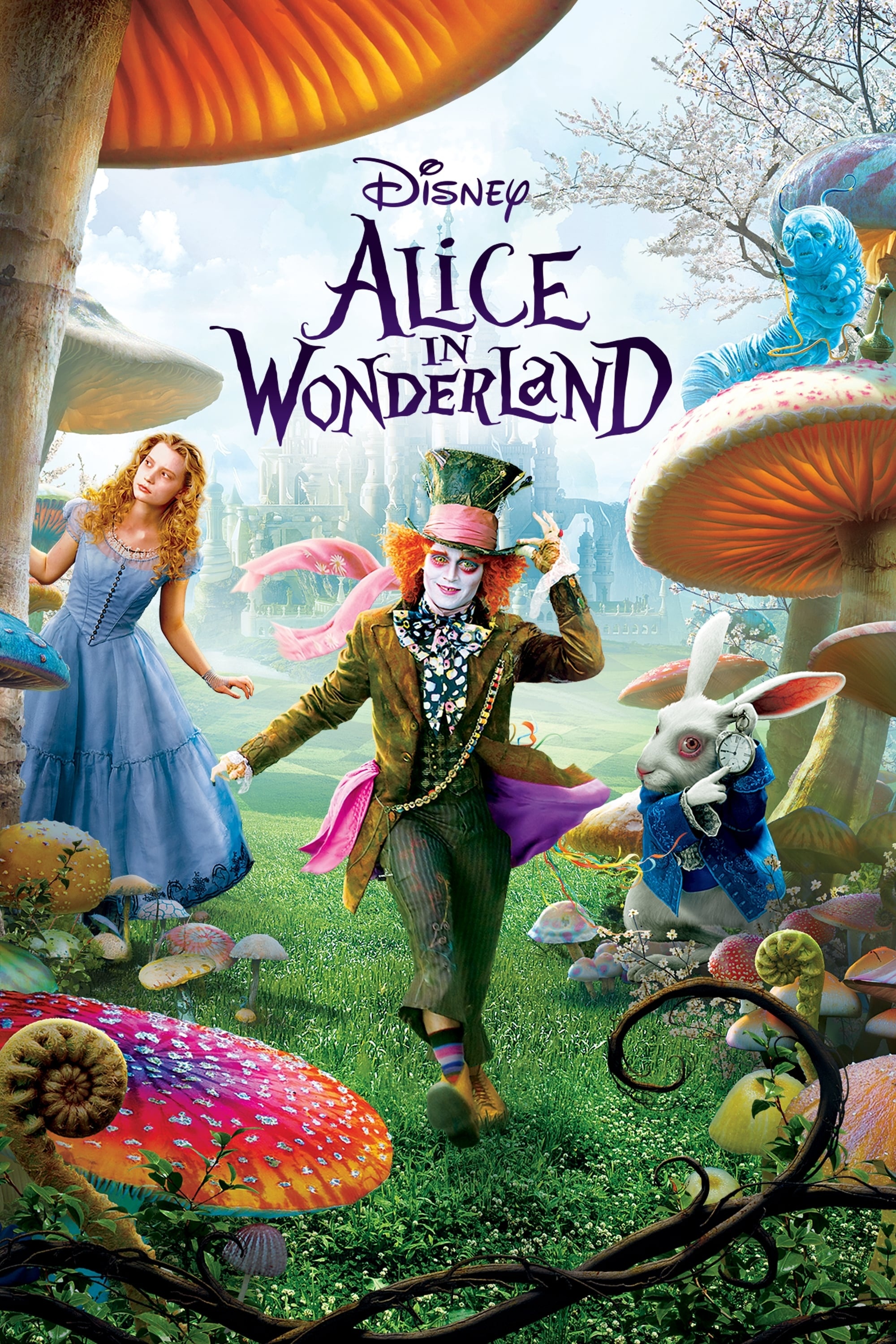 Alice in Wonderland, 2010 Posters, The Movie Database, TMDB, 2000x3000 HD Phone