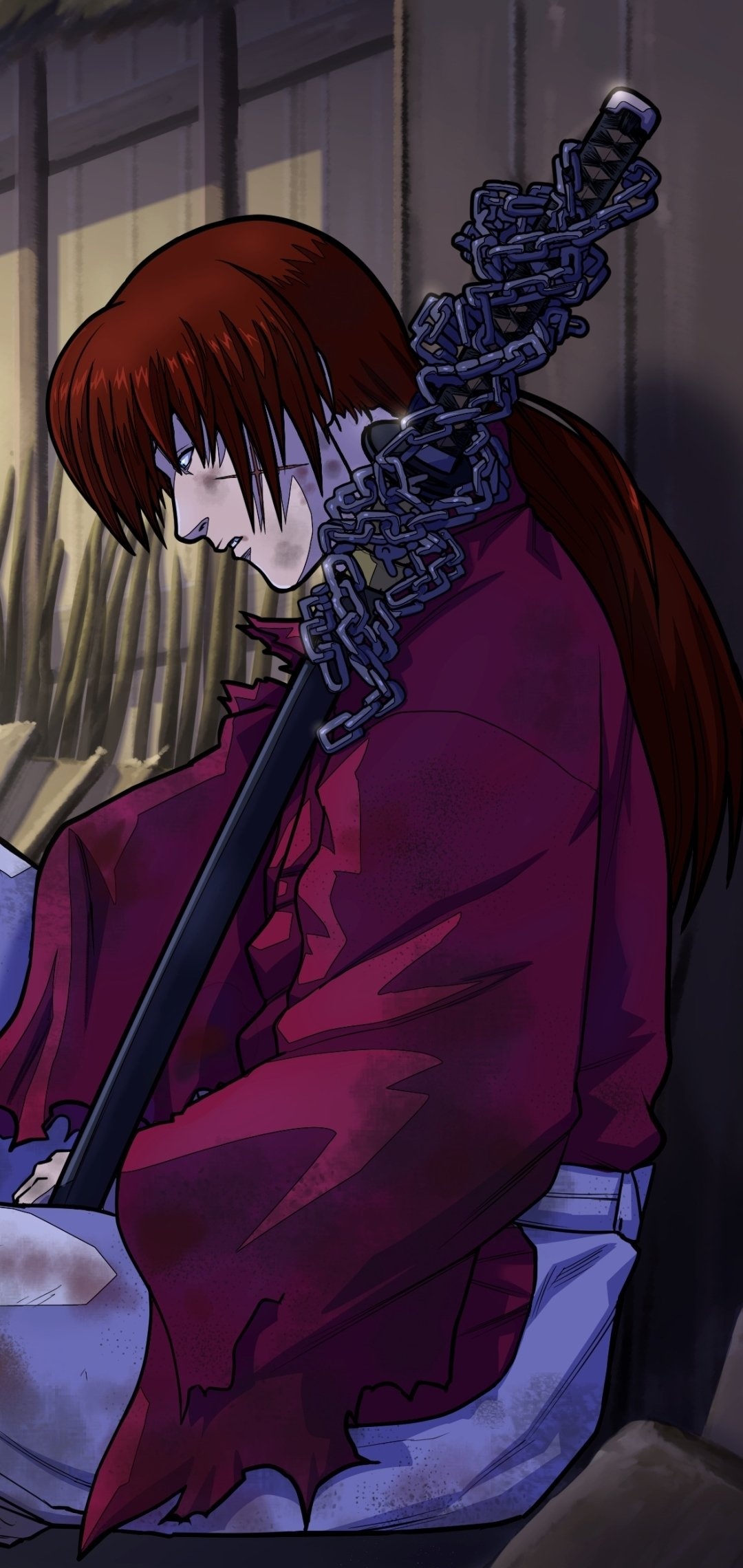 Rurouni Kenshin, Anime swordsman, Historical setting, Action-packed, 1080x2280 HD Handy