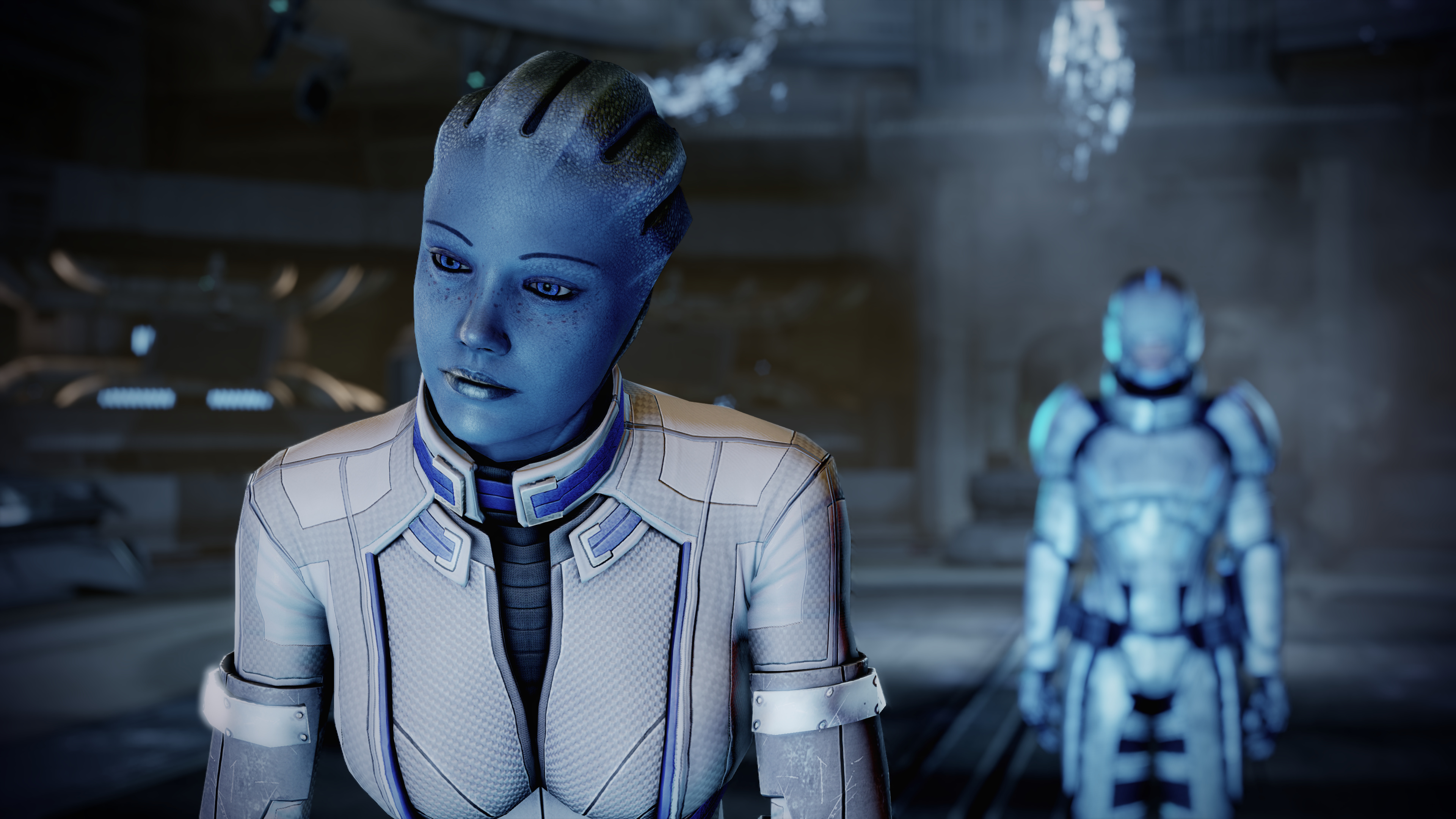 Liara T'Soni, Blue-skinned asari, Mass Effect companion, Enigmatic archaeologist, 3840x2160 4K Desktop