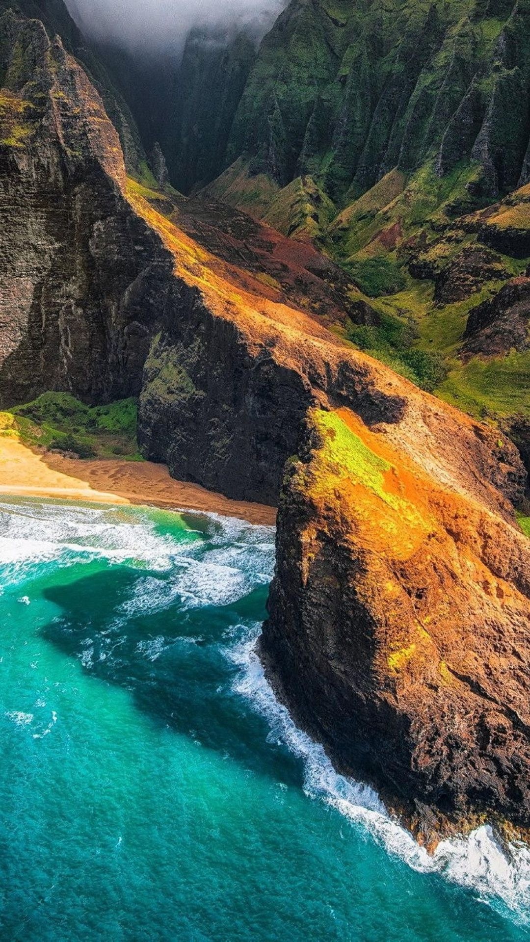 Na Pali Coast State Park, Hawaiianischer Ozean Wallpaper, 1080x1920 Full HD Handy