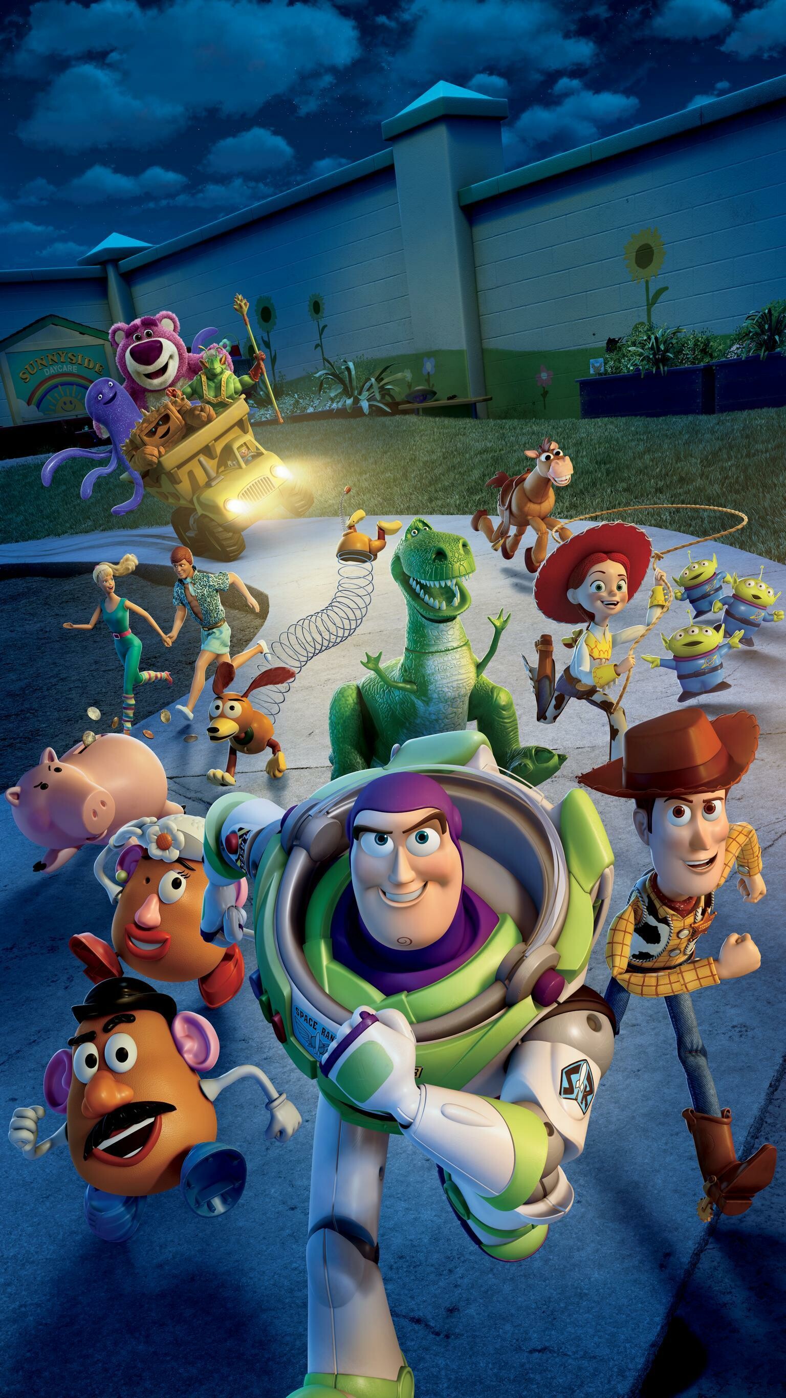 Toy Story: Produced by Darla K. Anderson, and written by Michael Arndt. 1540x2740 HD Background.