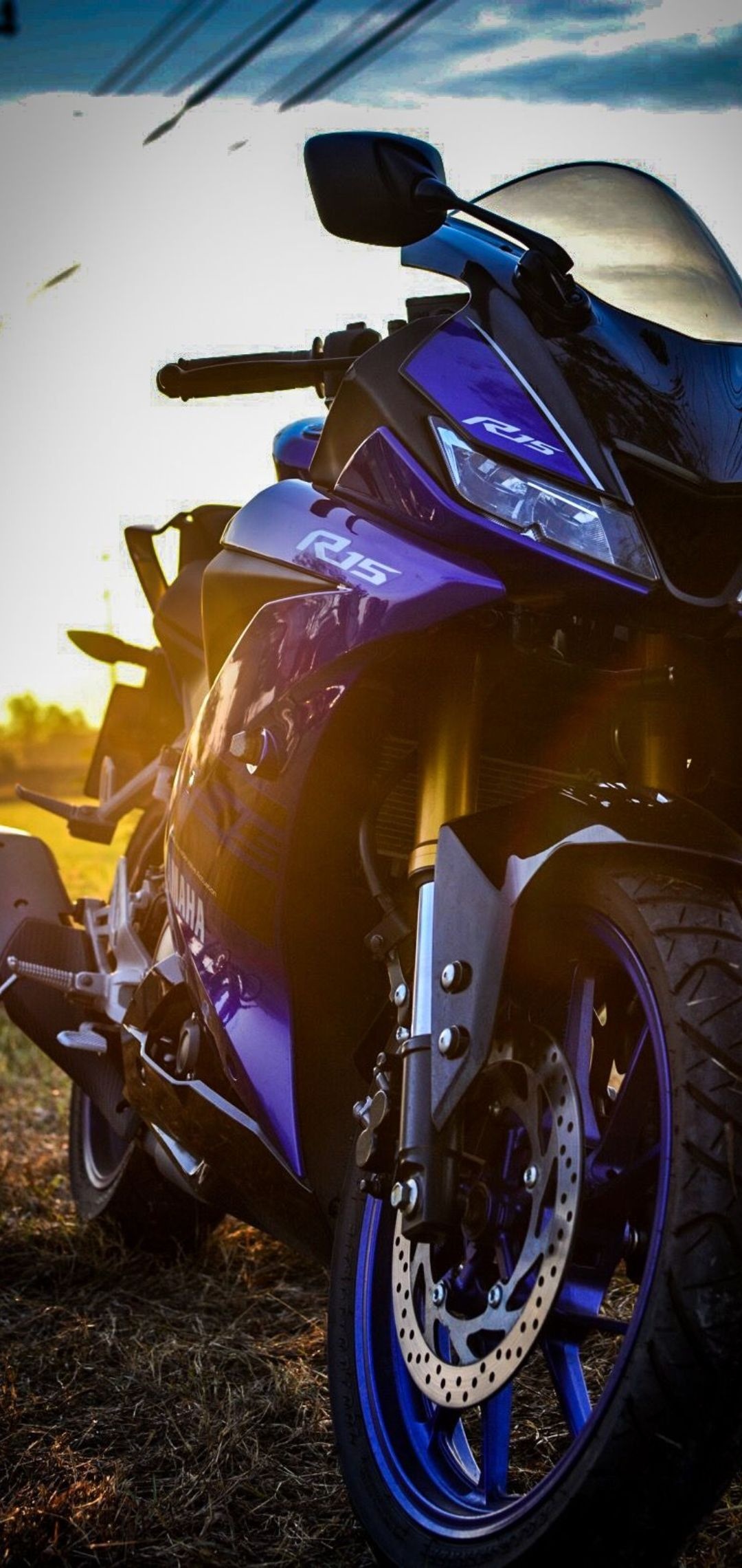 Yamaha YZF-R15, Sporty bike, Top wallpapers, Racing enthusiasts, 1080x2280 HD Phone