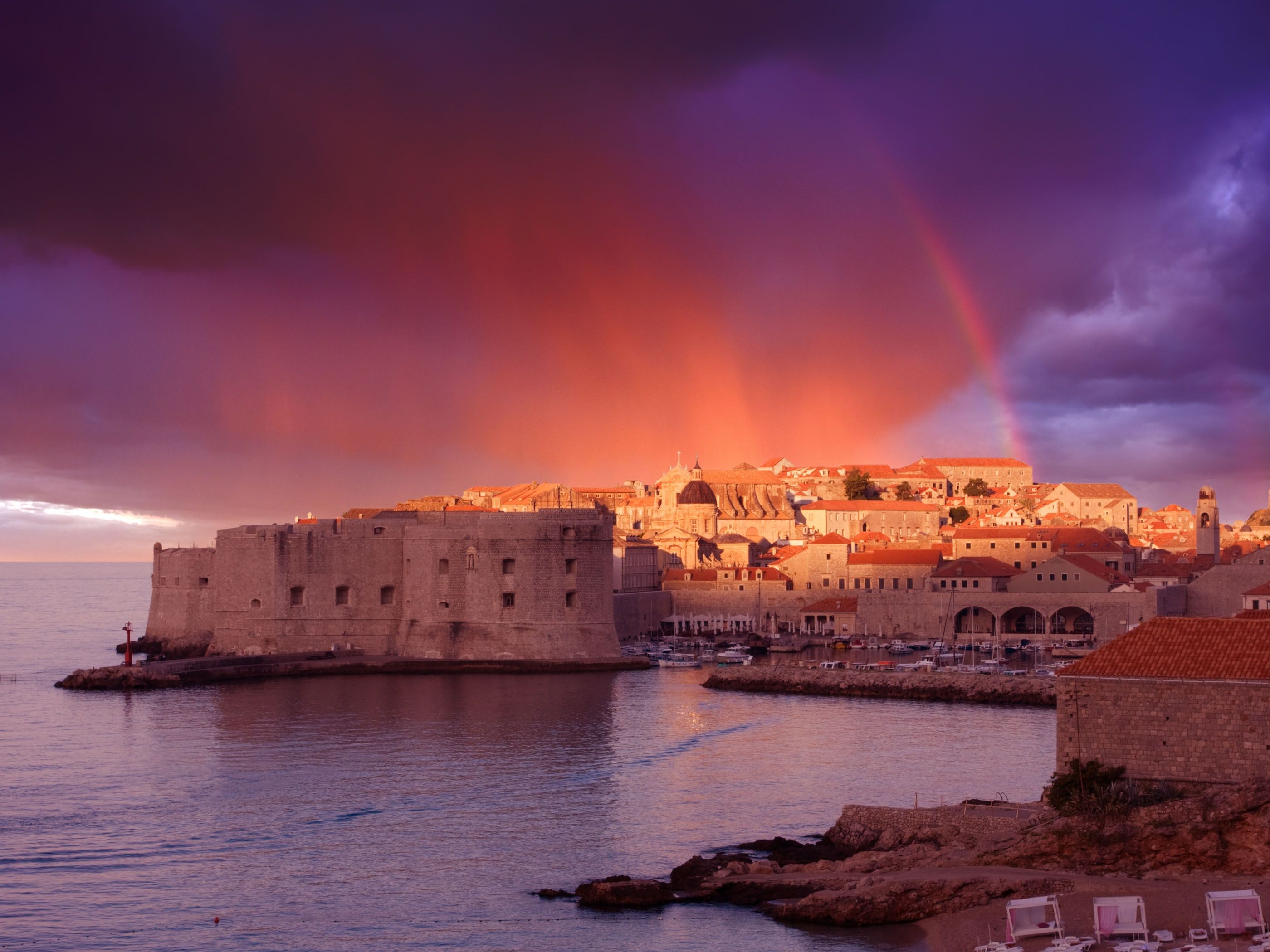 Storms over Dubrovnik, Croatia HQ wallpapers, 2800x2100 HD Desktop