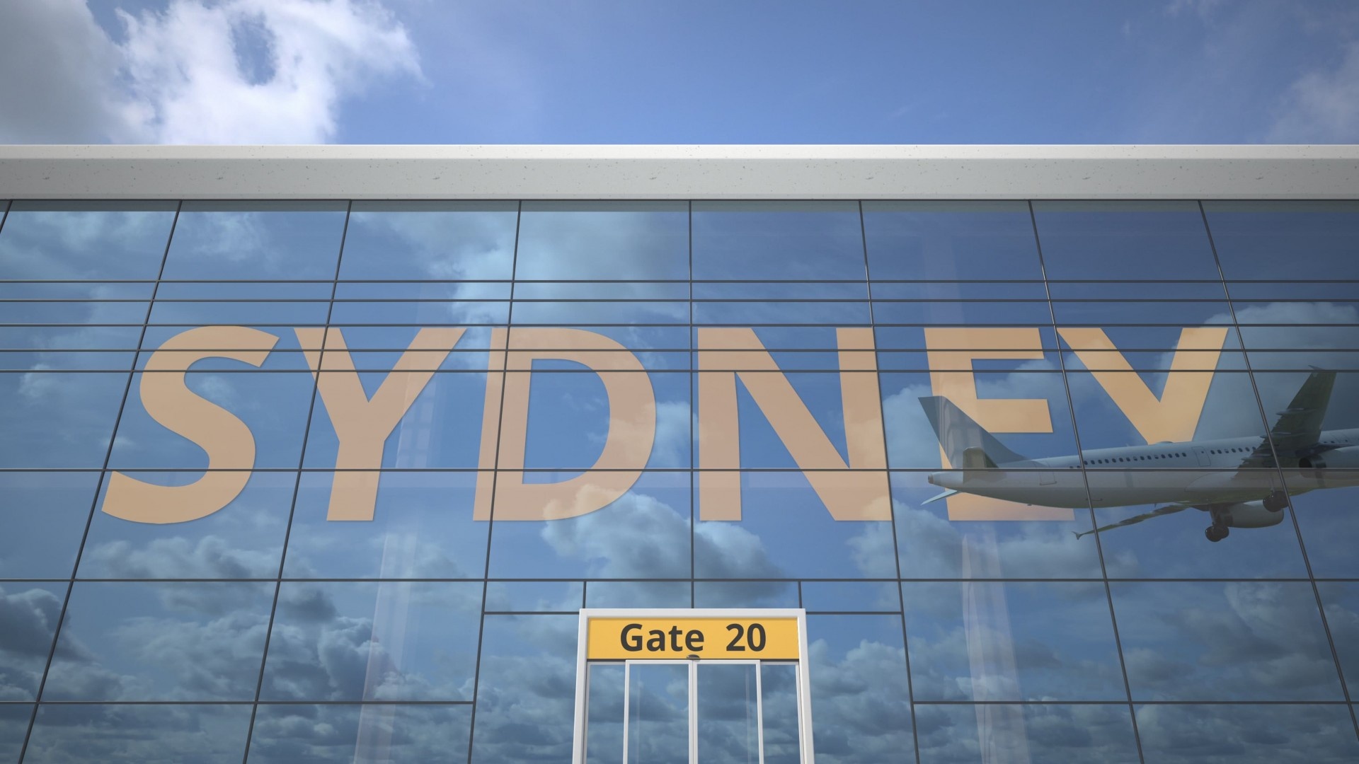 Sydney Airport, M12 freeway, We build value, 1920x1080 Full HD Desktop
