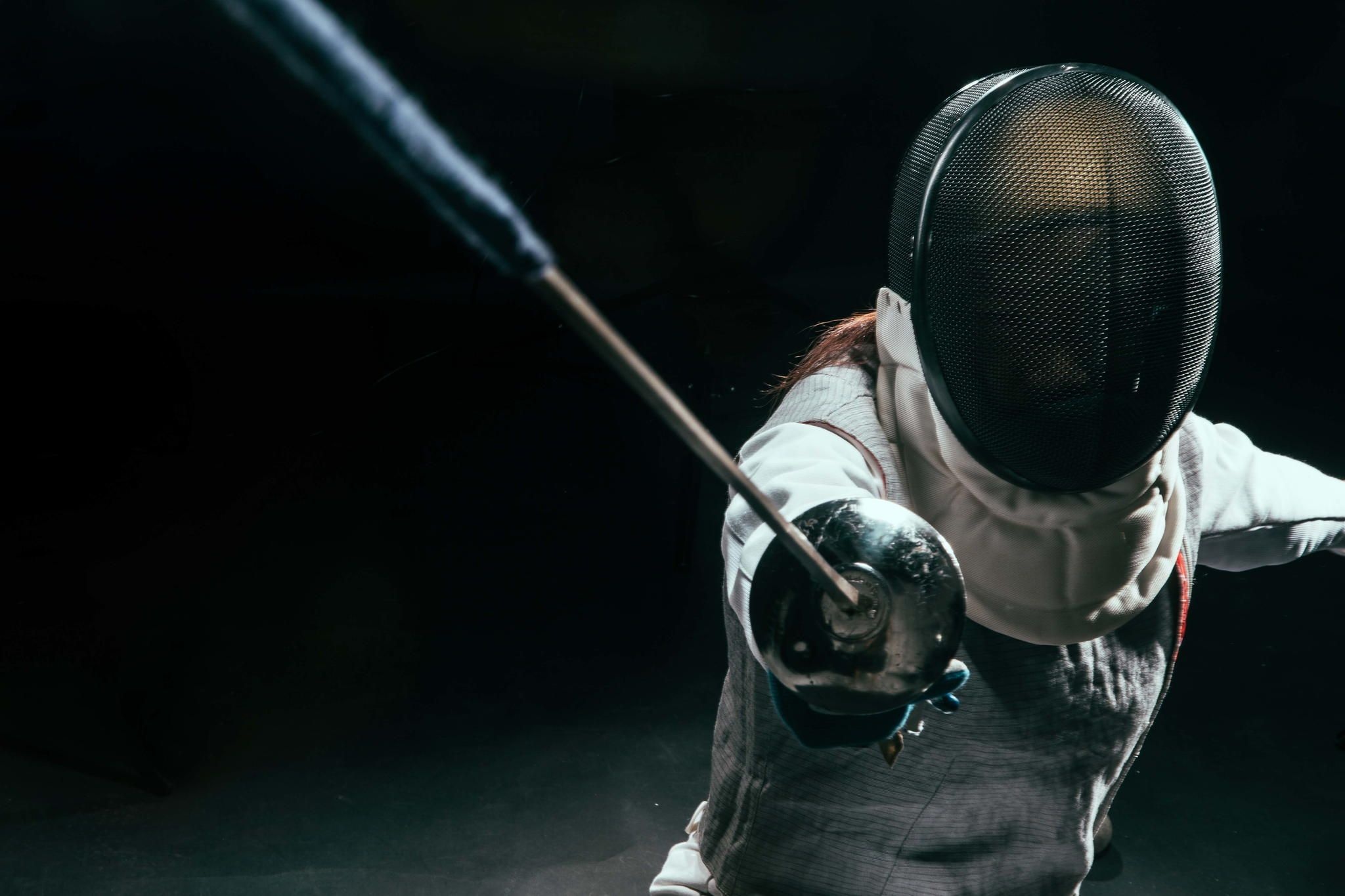 Fencing: The foil, Protective mask, An electrically conductive jacket, Protective equipment for the foil style of fencing. 2050x1370 HD Background.