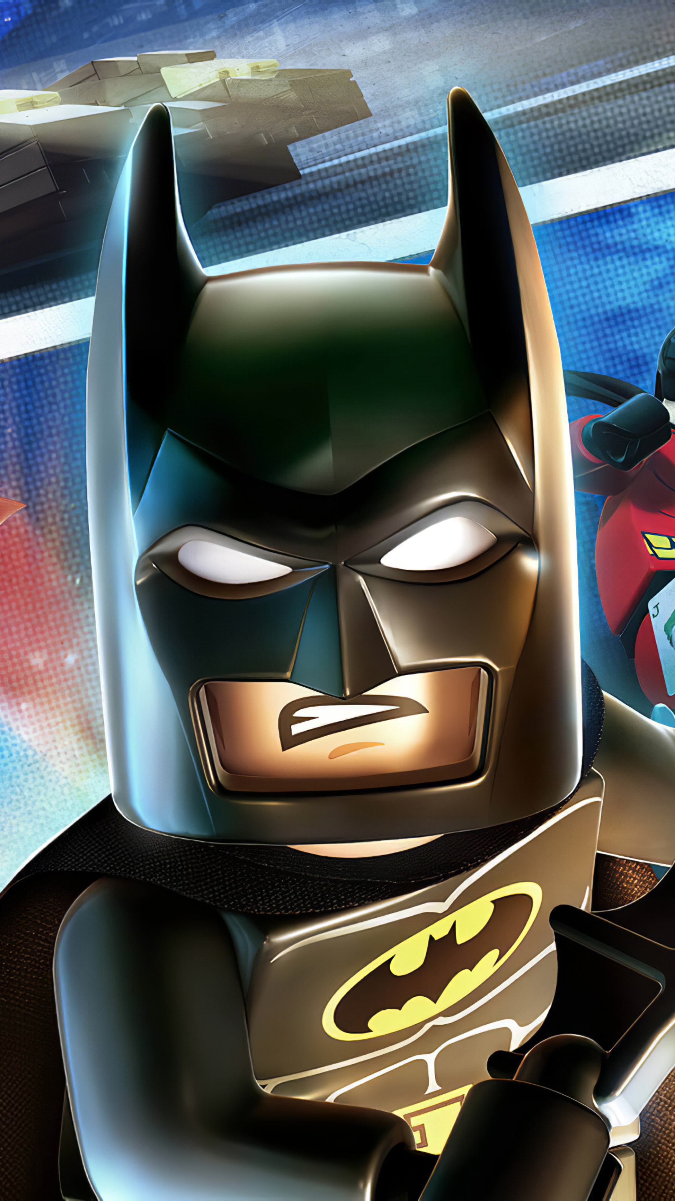 Superheroes, Lego Batman and DC heroes, Blocky adventures, Bricked superpowers, 2160x3840 4K Phone