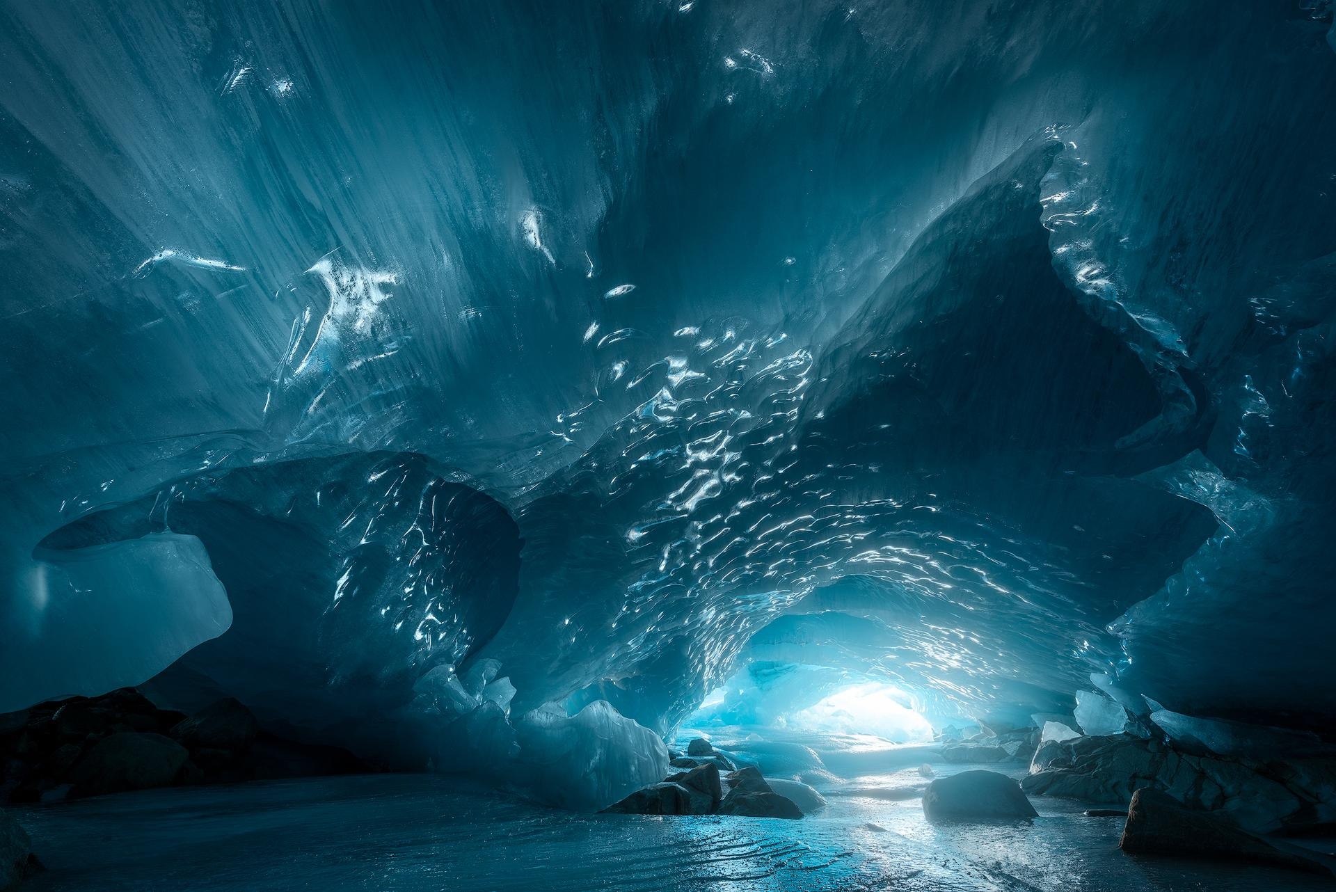 Ice cave in British Columbia, Canada, 1920x1290 HD Desktop