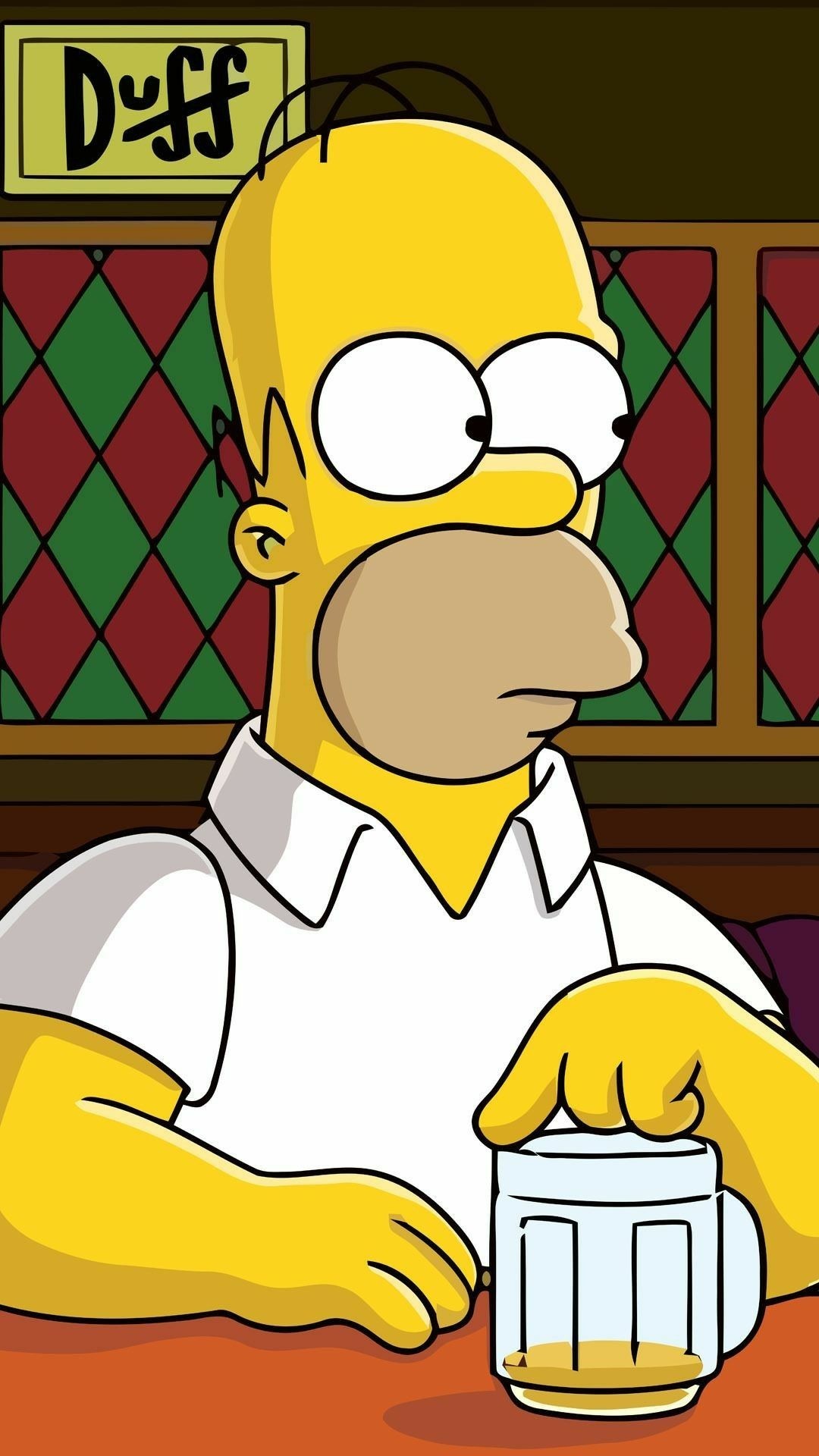 Homer Simpson, Animation, Wallpapers, Simpson drawings, 1080x1920 Full HD Phone
