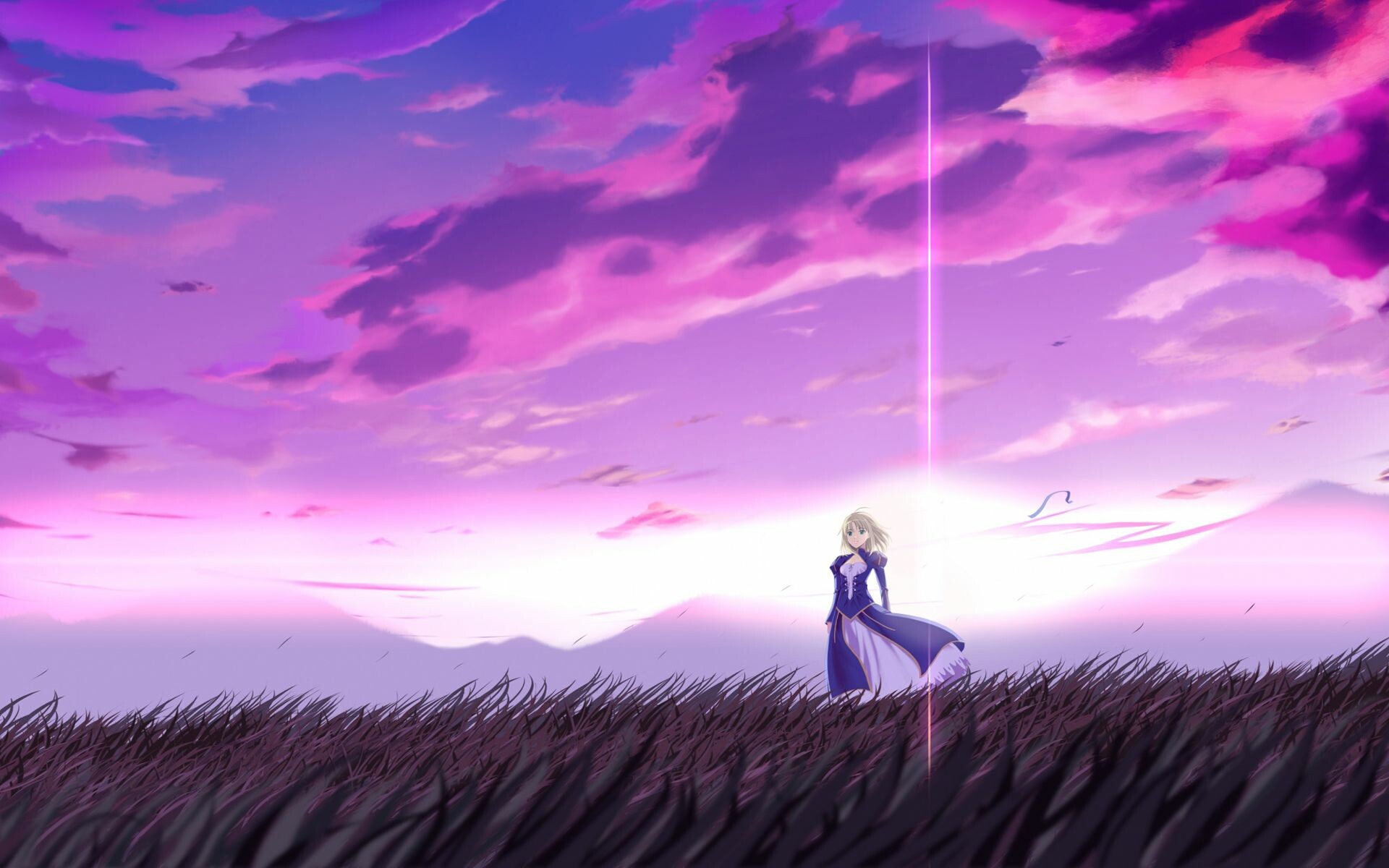 Fate/stay night: Heaven's Feel: Saber, A heroic warrior who is summoned by a teenager named Shirou Emiya. 1920x1200 HD Wallpaper.