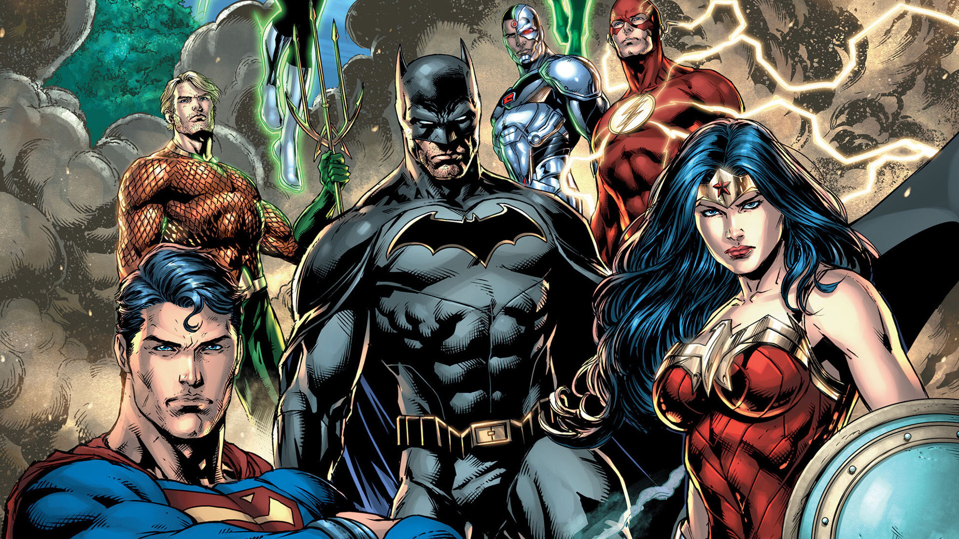 DC Heroes: The Justice League of America, A team of superheroes. 1920x1080 Full HD Wallpaper.