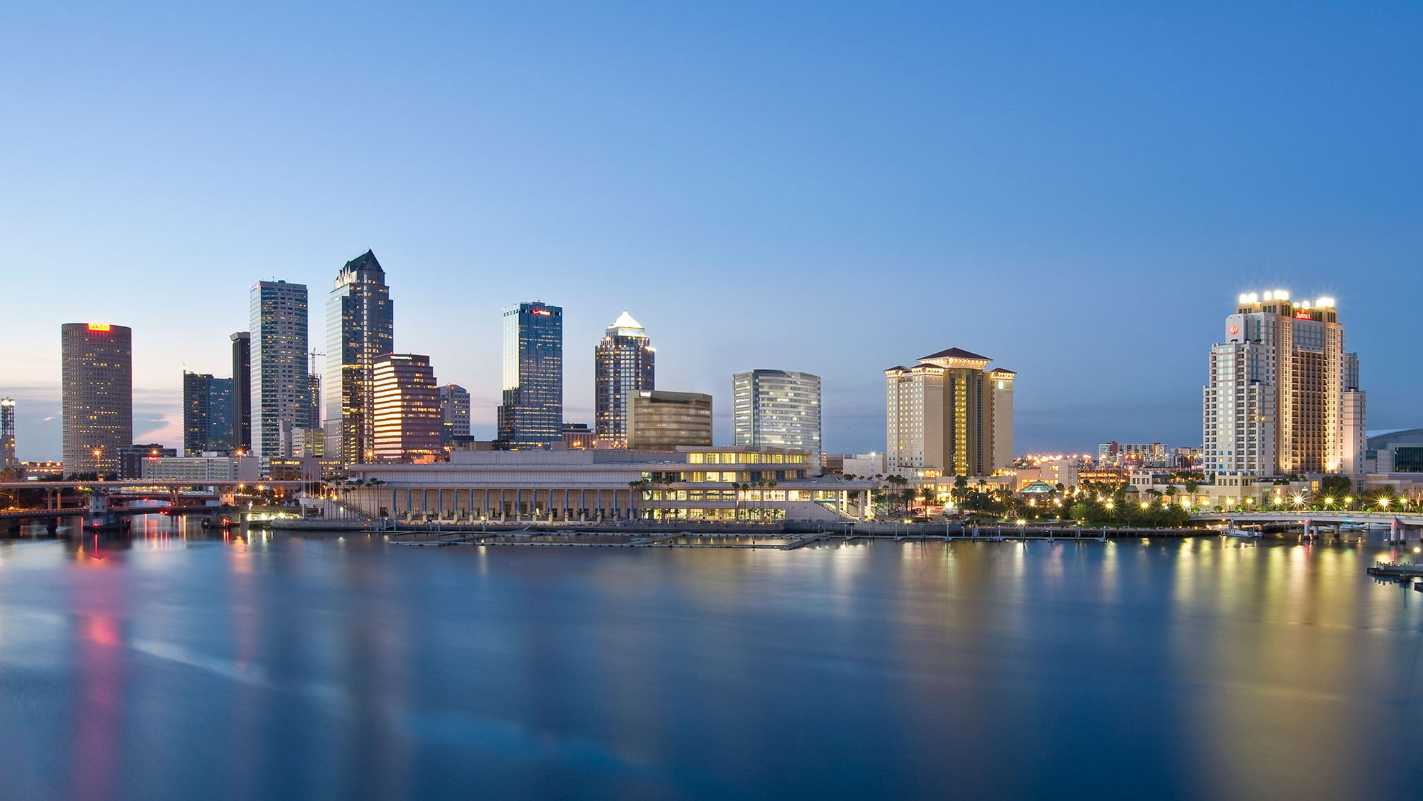 Tampa skyline, Give Day Tampa Bay, Nonprofit engagement, Fundraising event, 2050x1160 HD Desktop