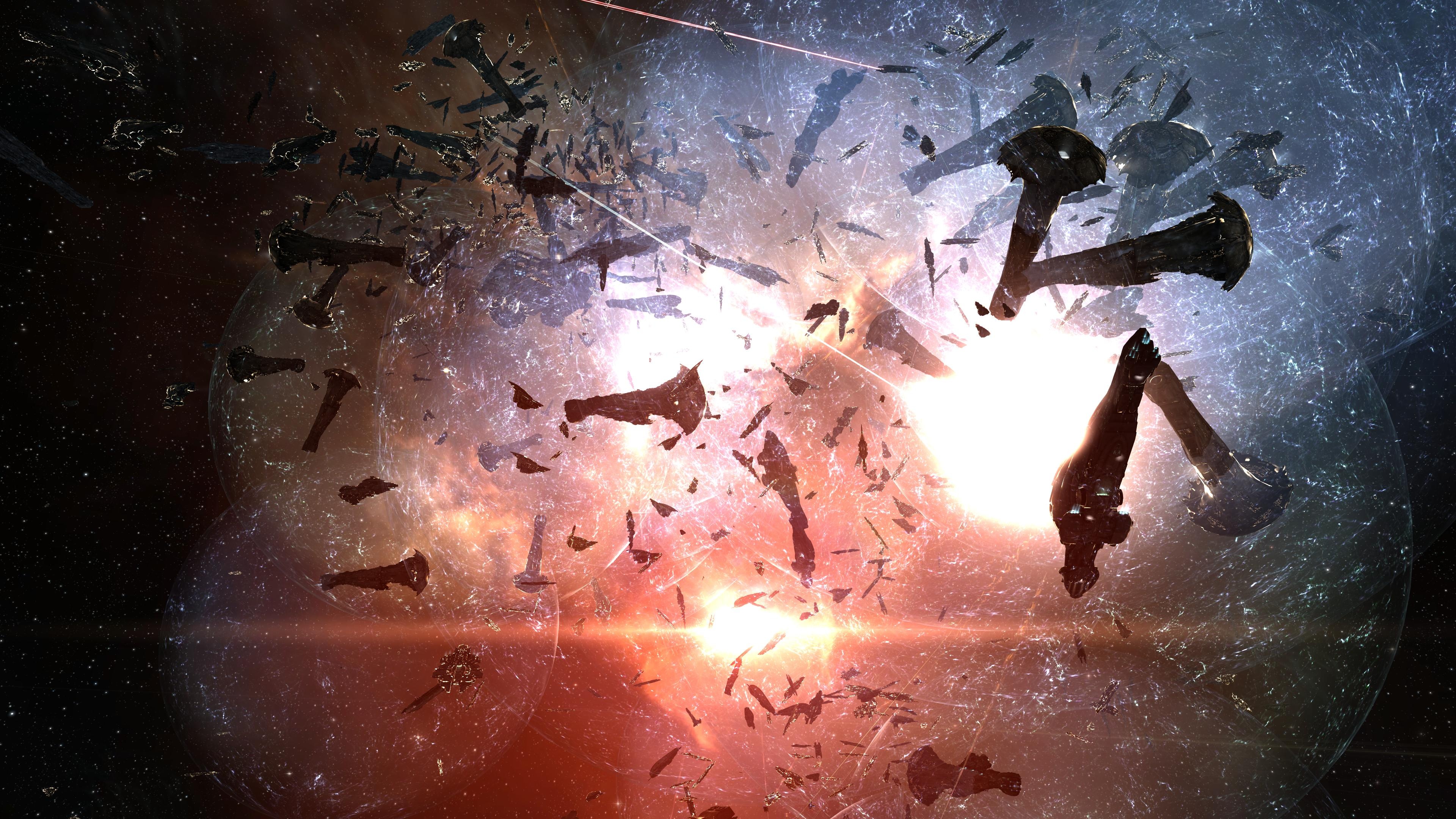 EVE Online, Largest recorded battle, Massive confrontation, Unforgettable clash, 3840x2160 4K Desktop
